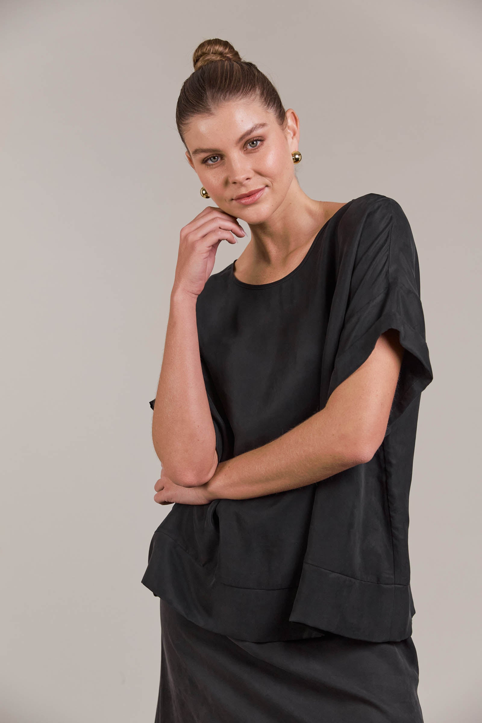 Eden Relaxed Top - Black