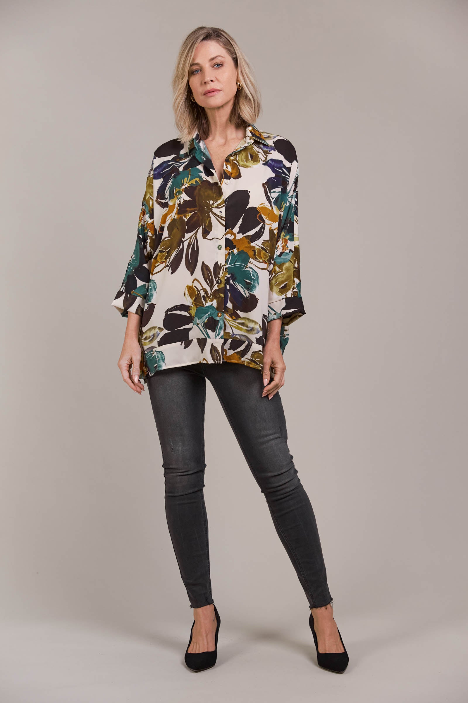 Elsie Relaxed Shirt - Botanical Tusk