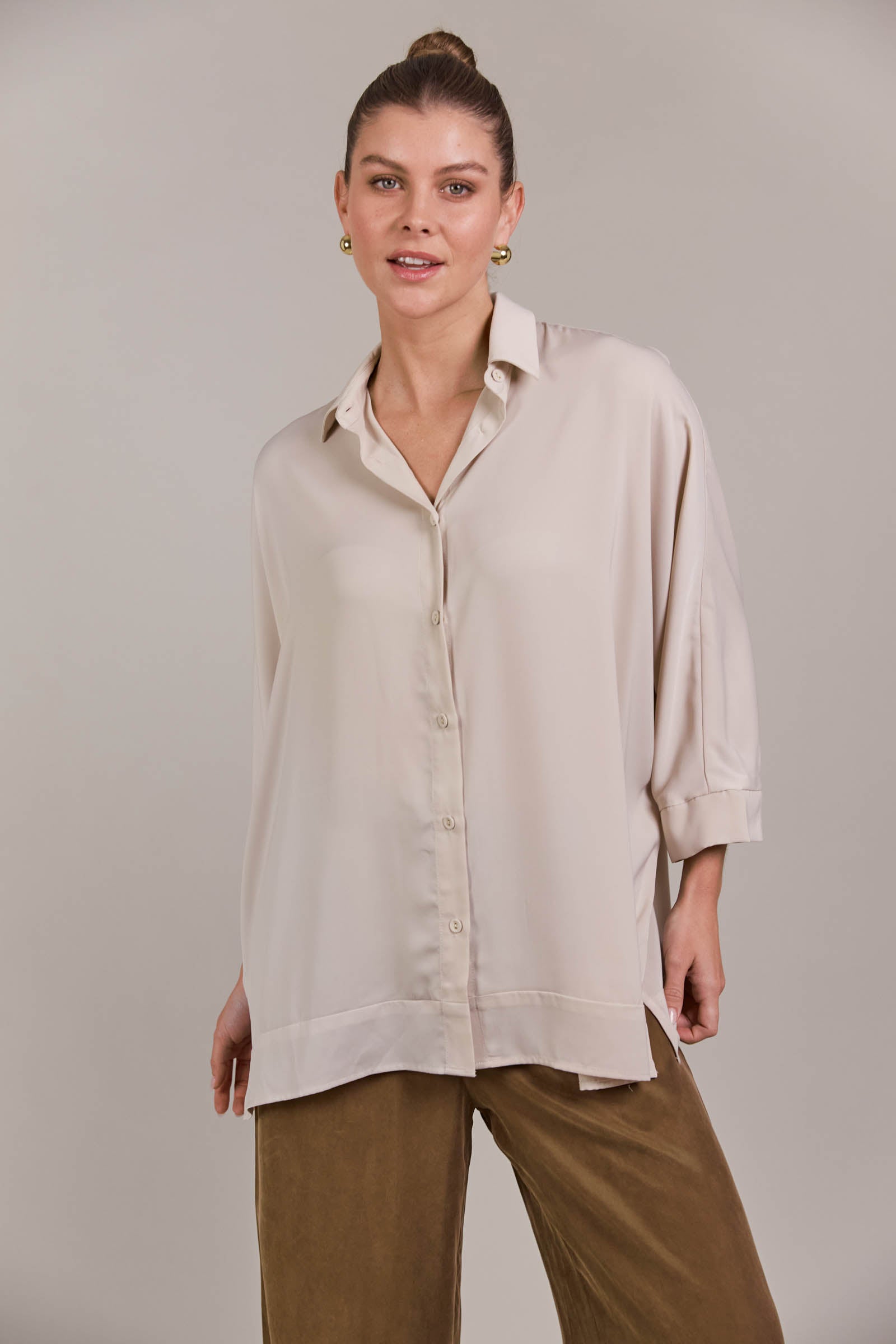 Elsie Relaxed Shirt - Ecru