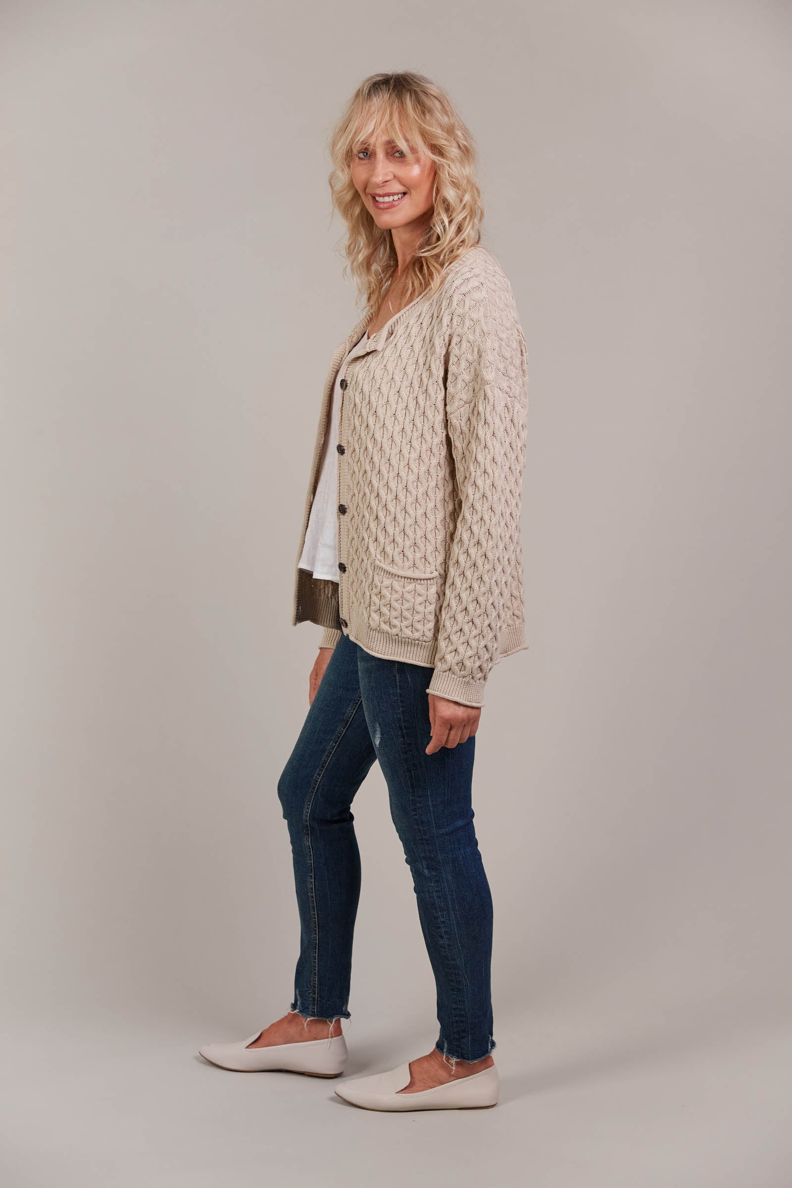 Naviva Cardigan - Oat