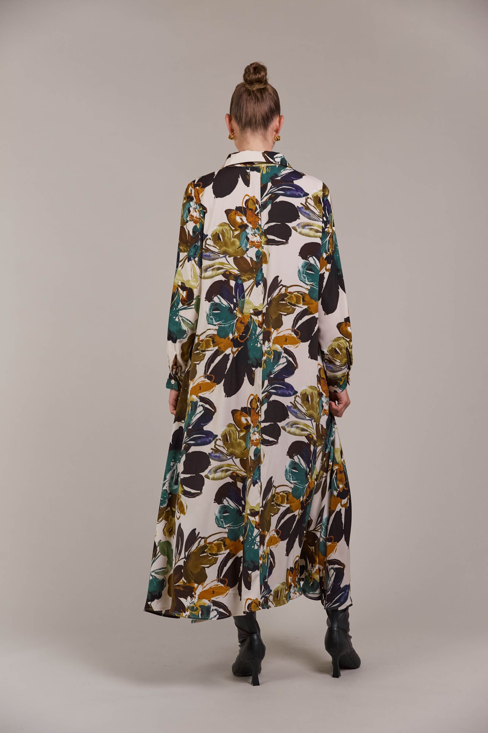 Elsie Shirt Dress - Botanical Tusk