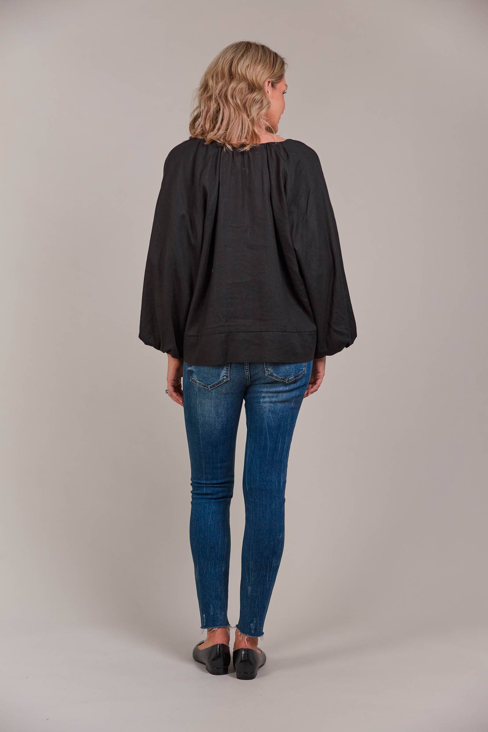 Laax Button Blouse - Black