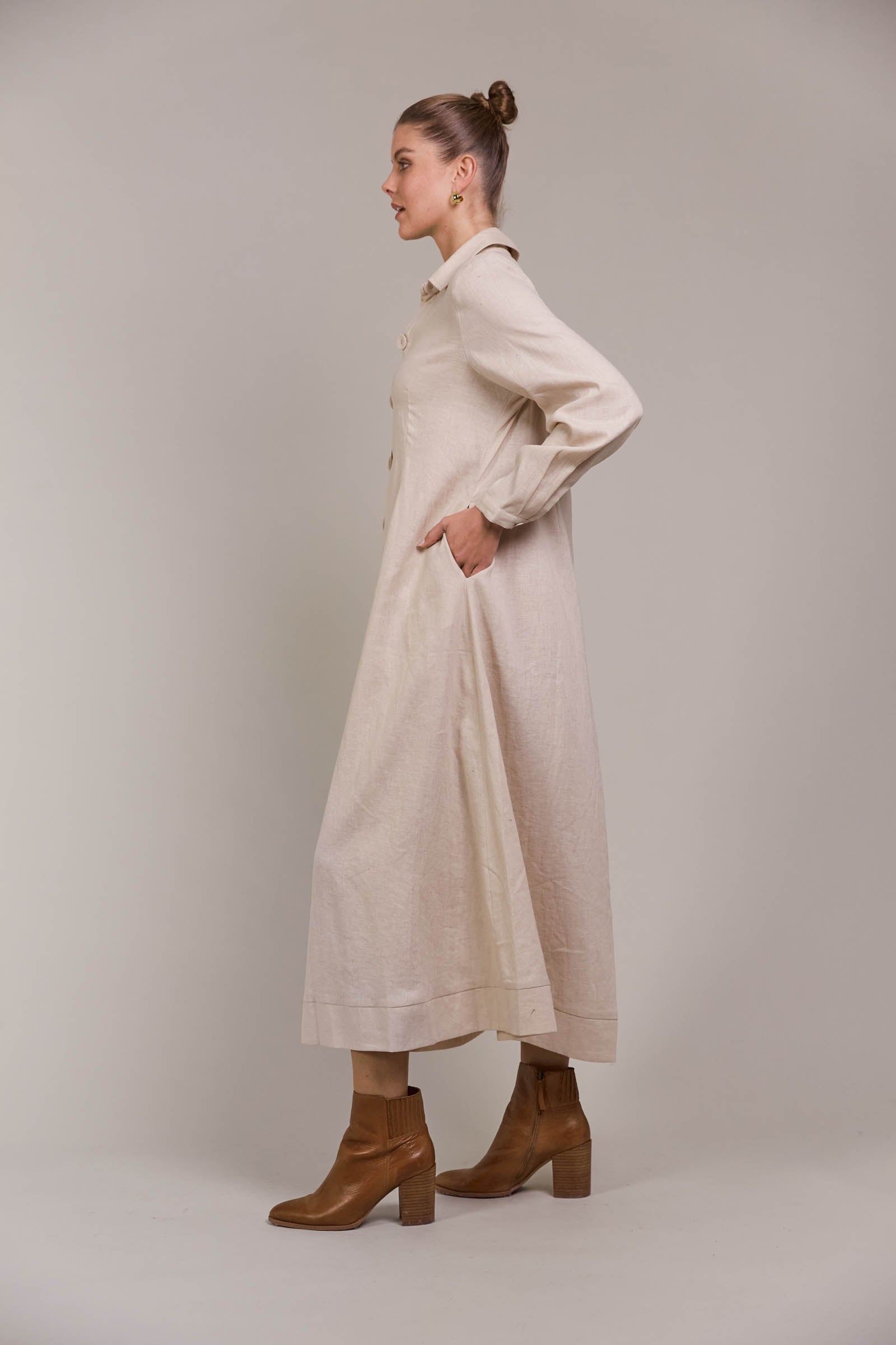 Laax Shirt Dress - Ecru