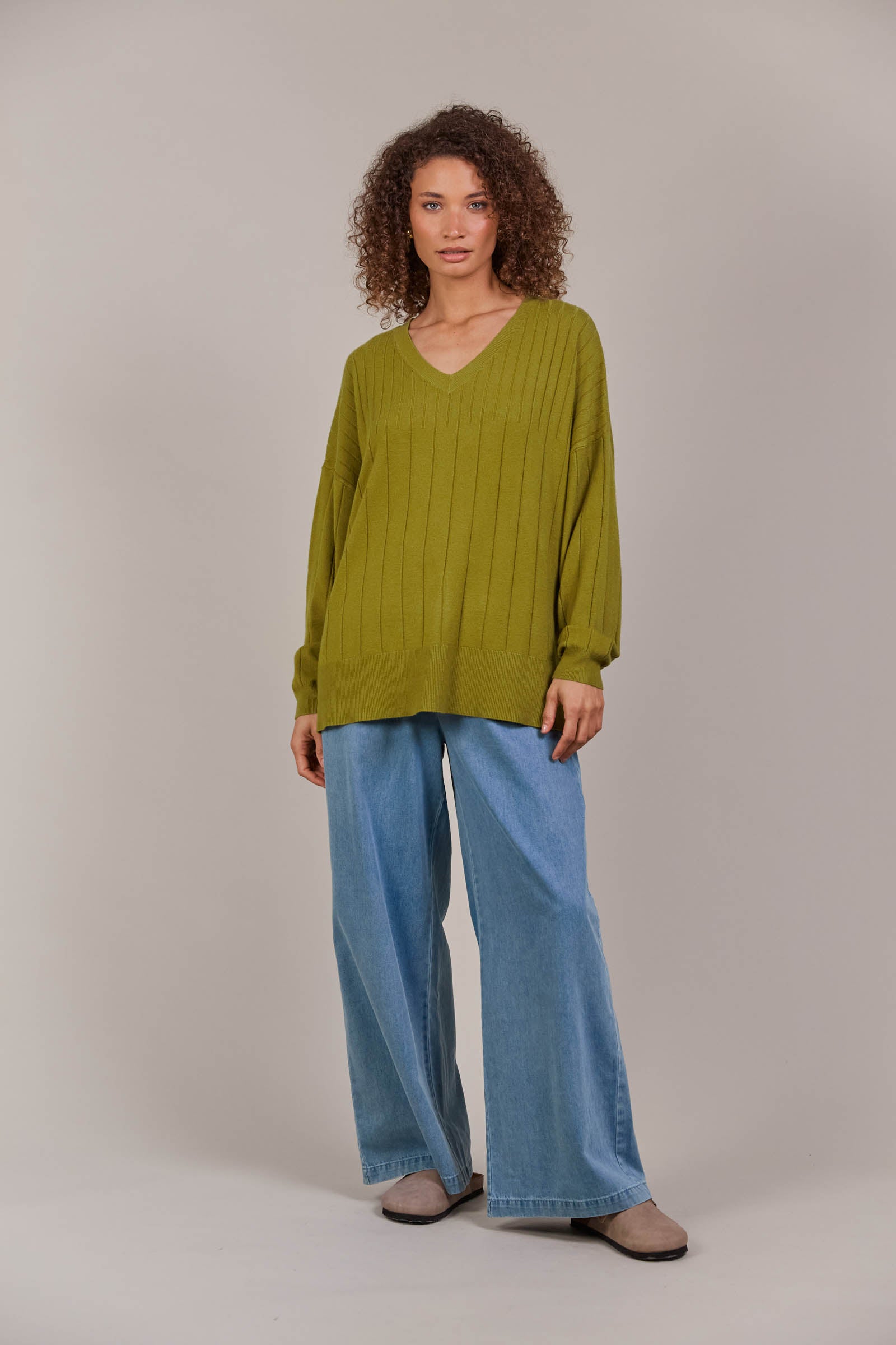 Palmer Relaxed Knit - Chartreuse