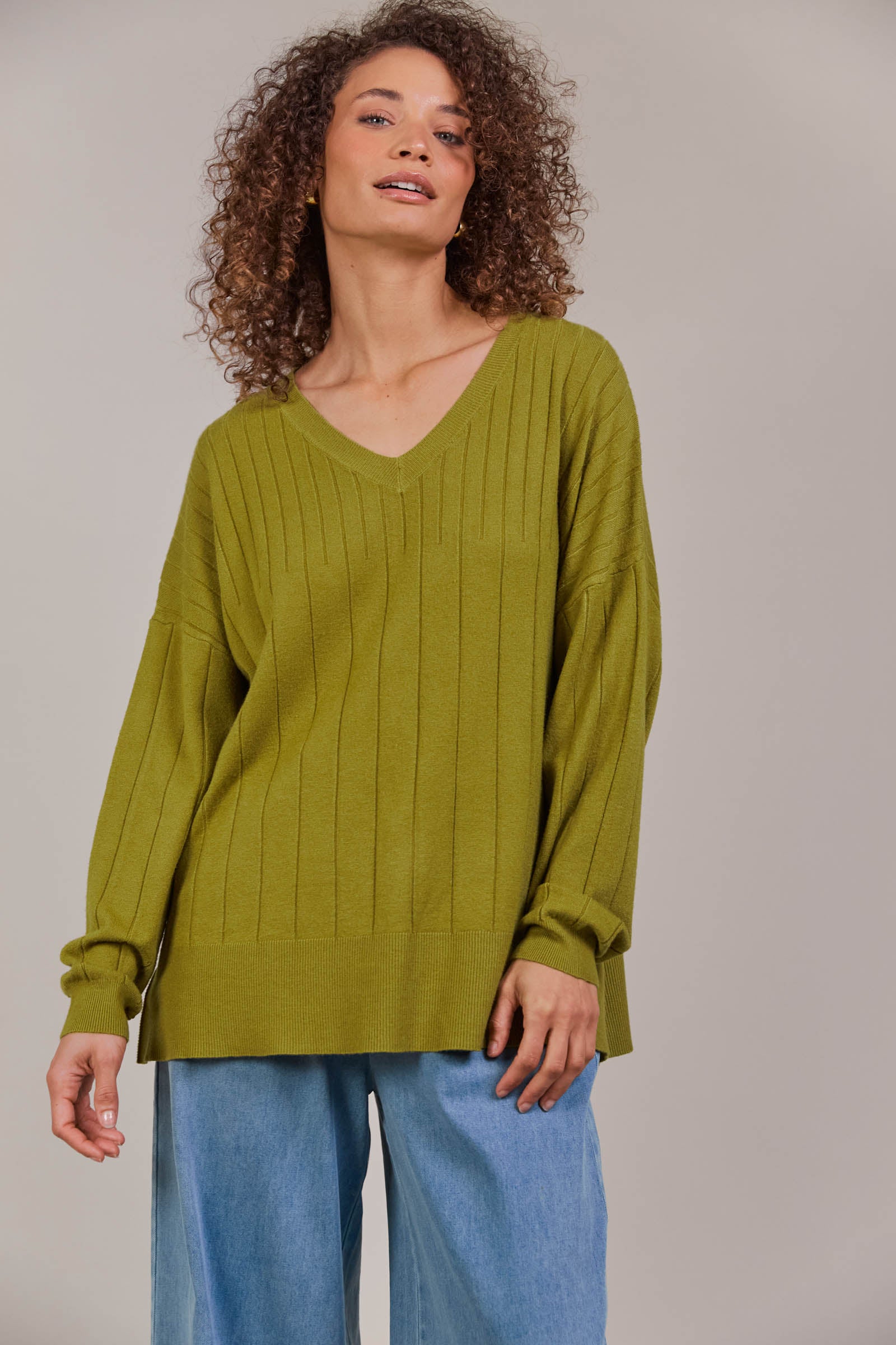 Palmer Relaxed Knit - Chartreuse