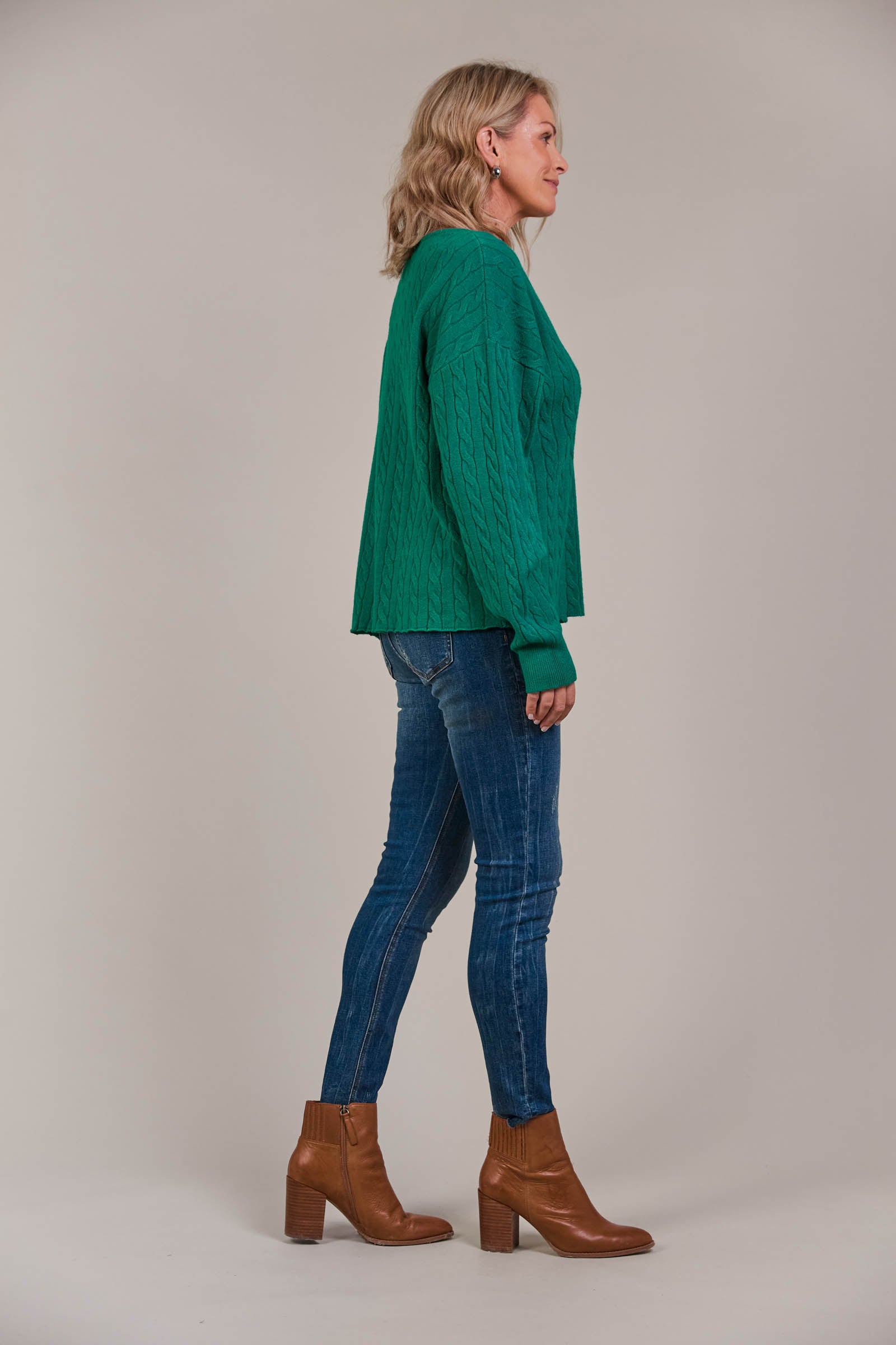 Palmer Cable Knit - Teal