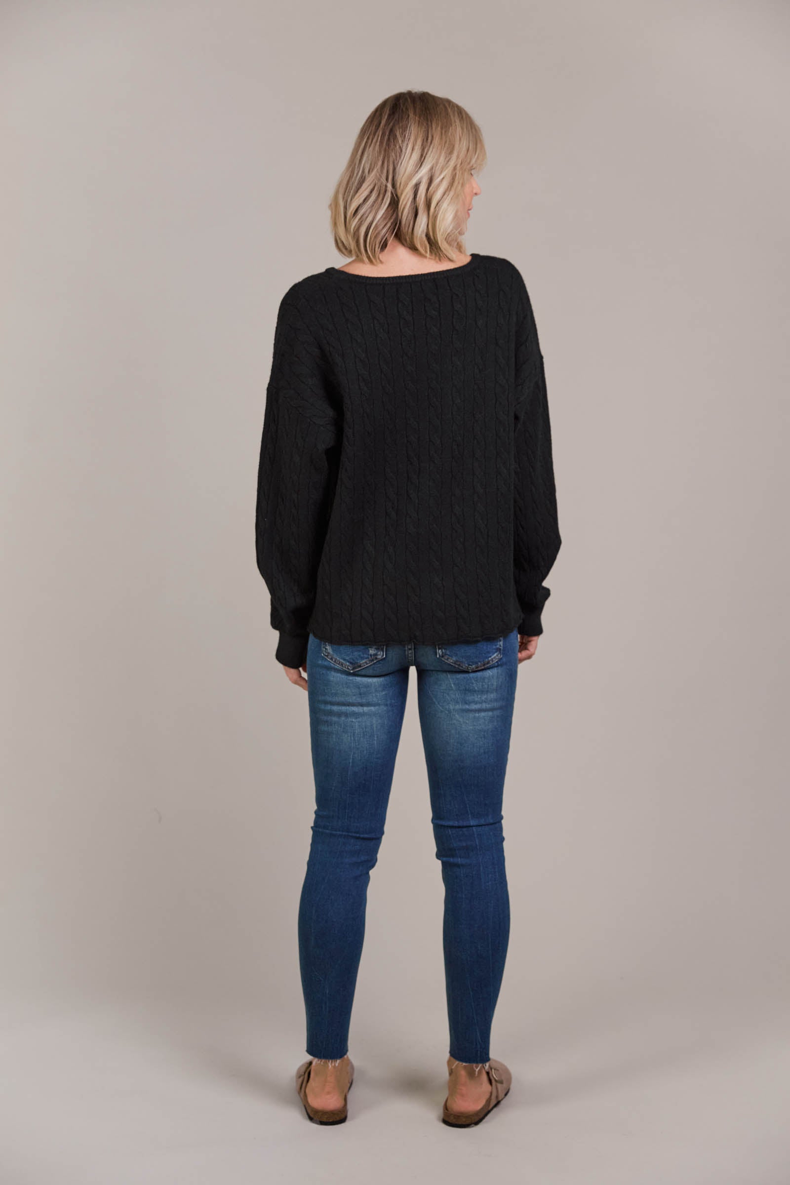 Palmer Cable Knit - Black