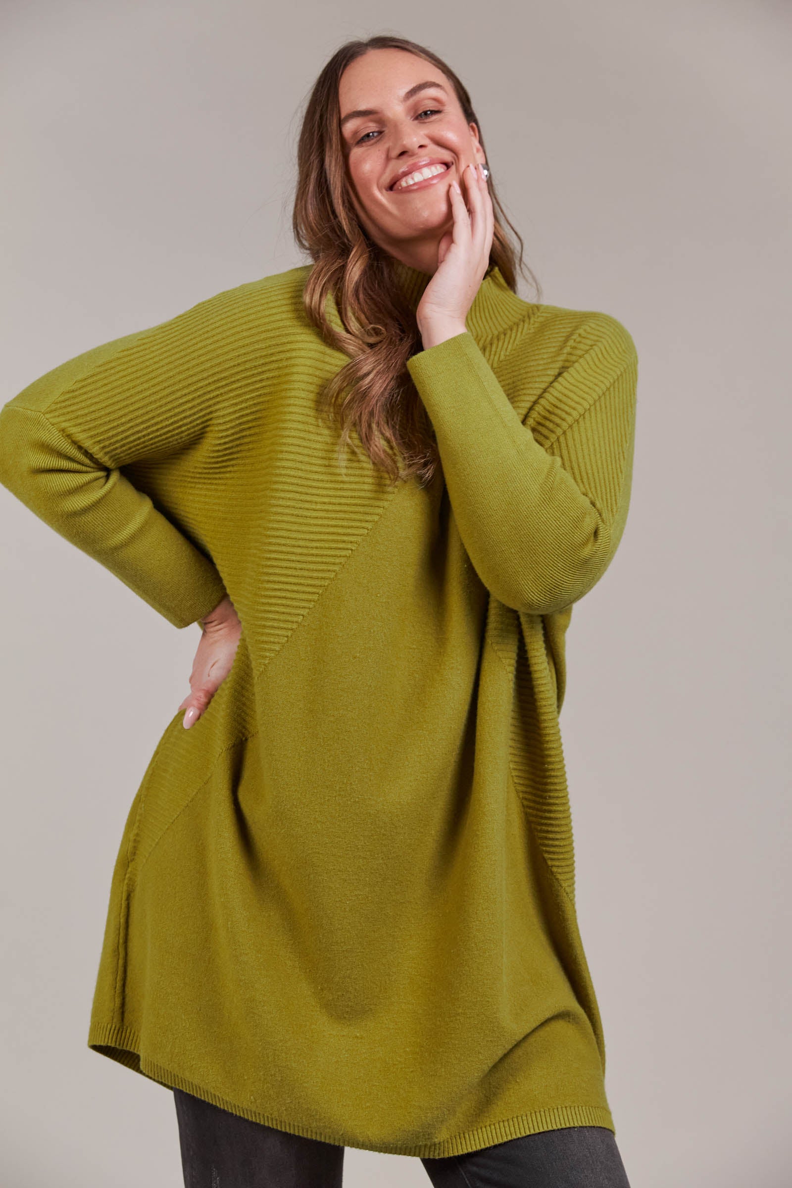 Palmer Oversize Knit - Chartreuse