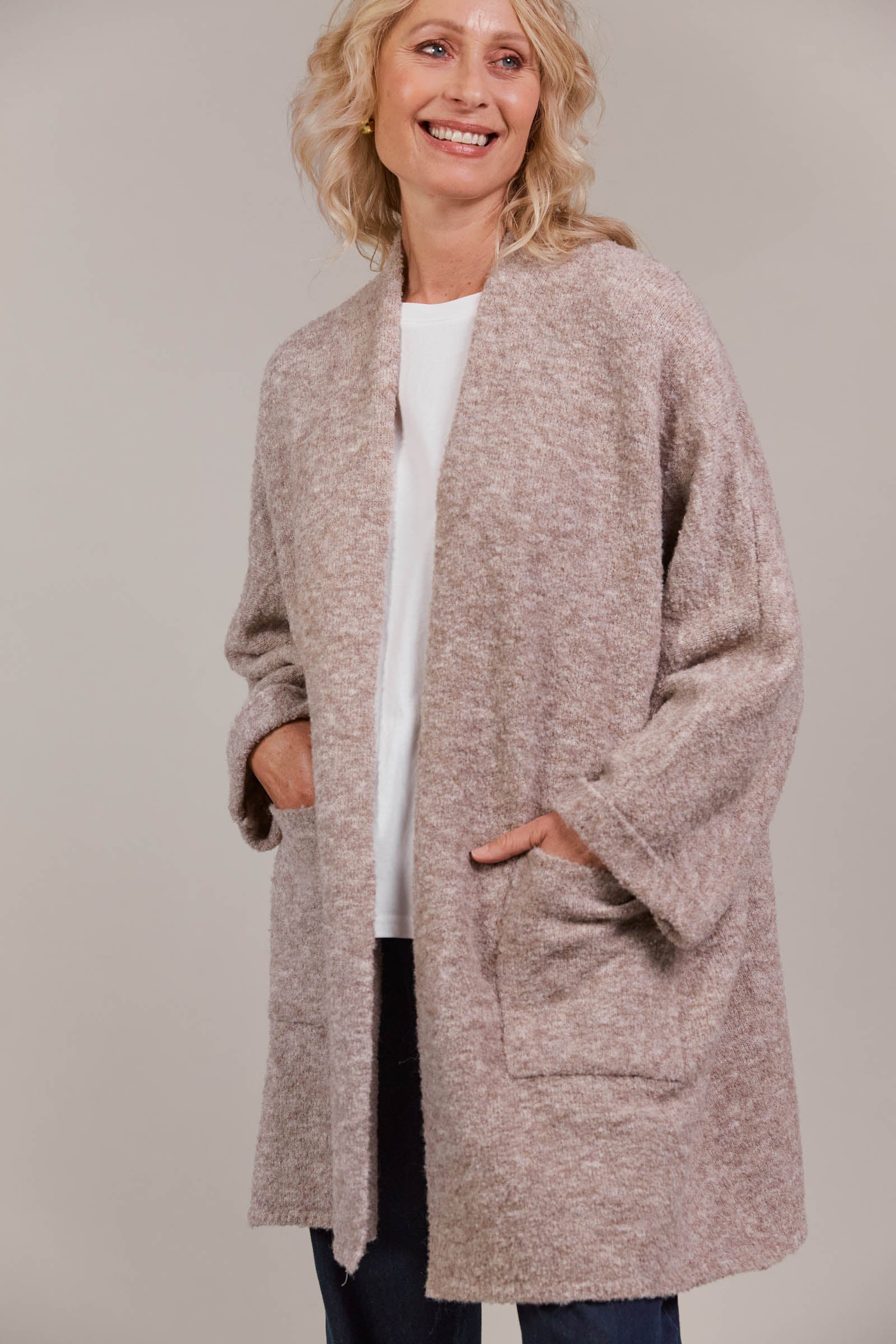 Folie Relaxed Cardigan - Oat