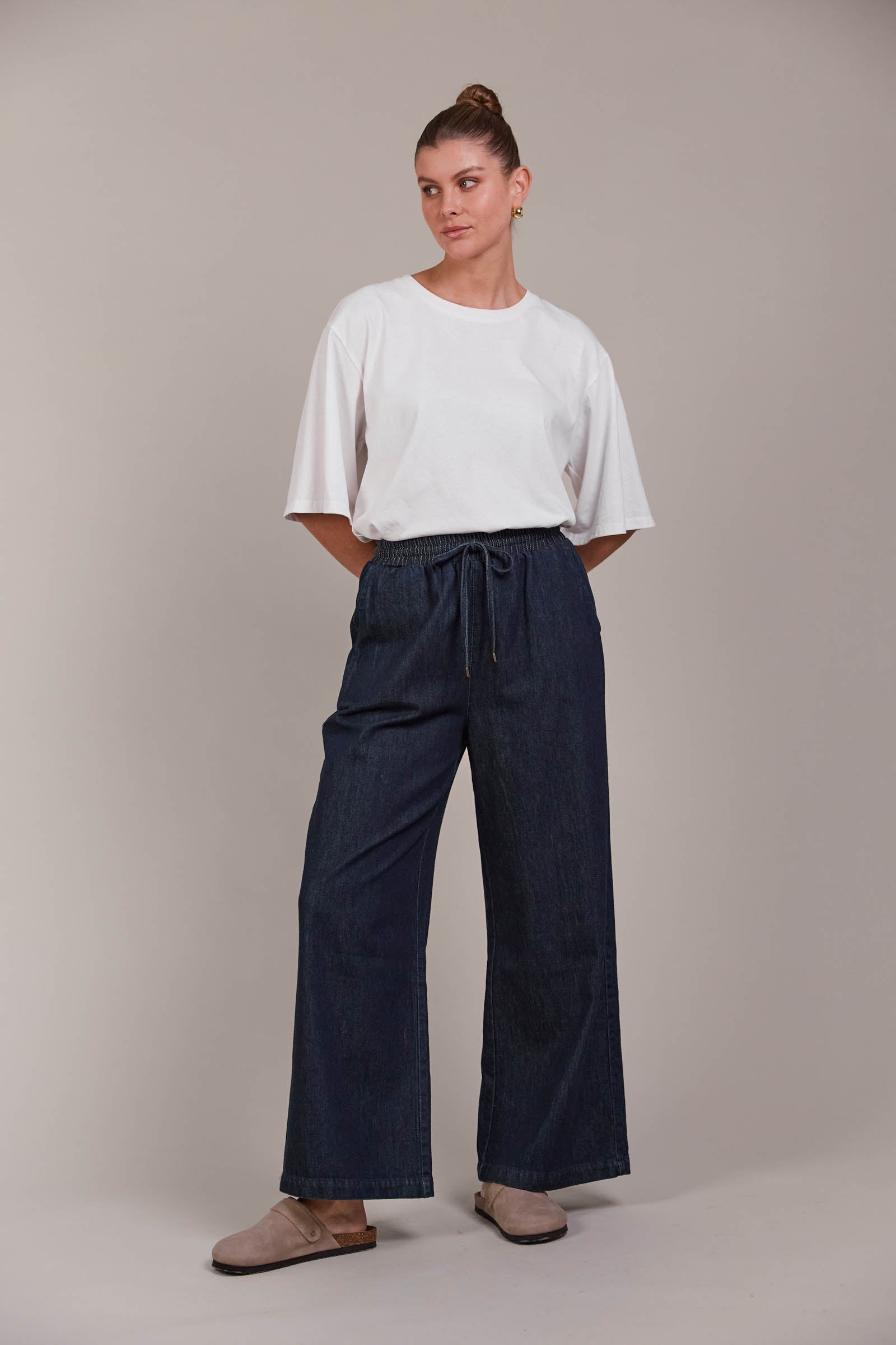 Pepi Wide Denim Pant - Oxford