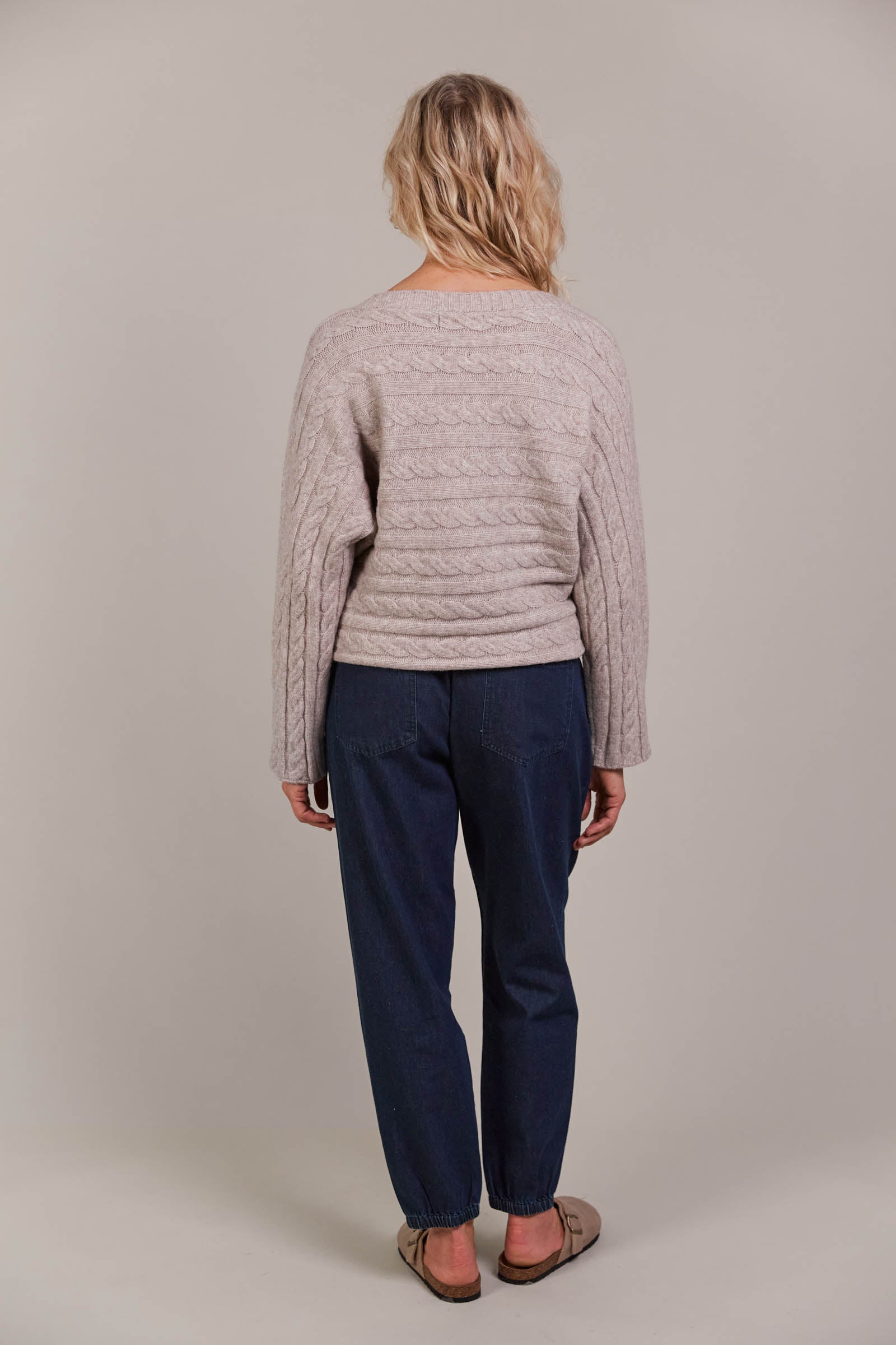 Merano Cable Knit - Flax