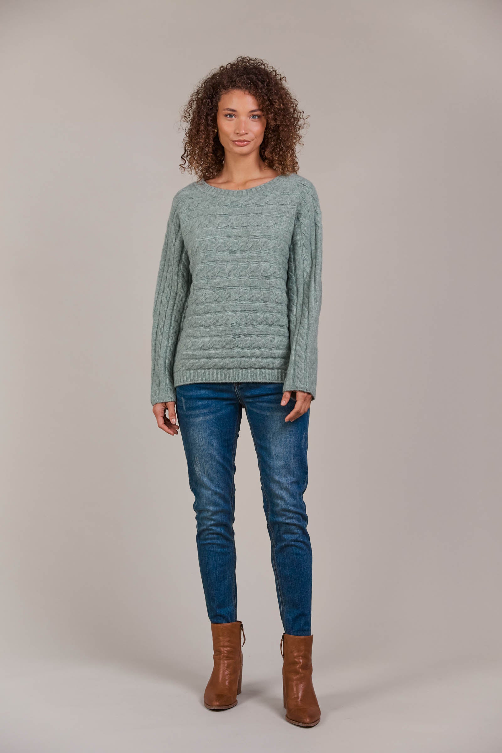 Merano Cable Knit - Jasper