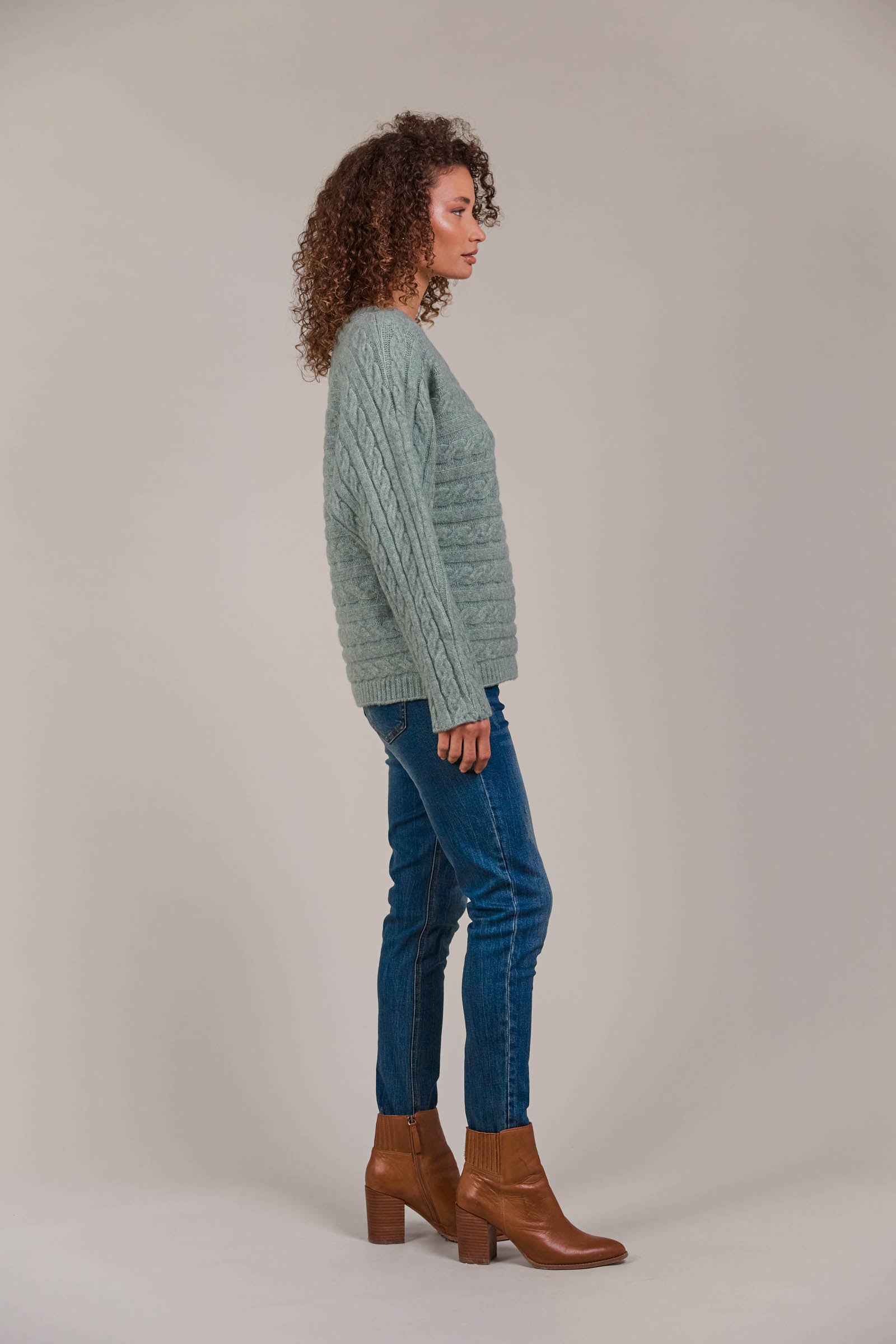 Merano Cable Knit - Jasper