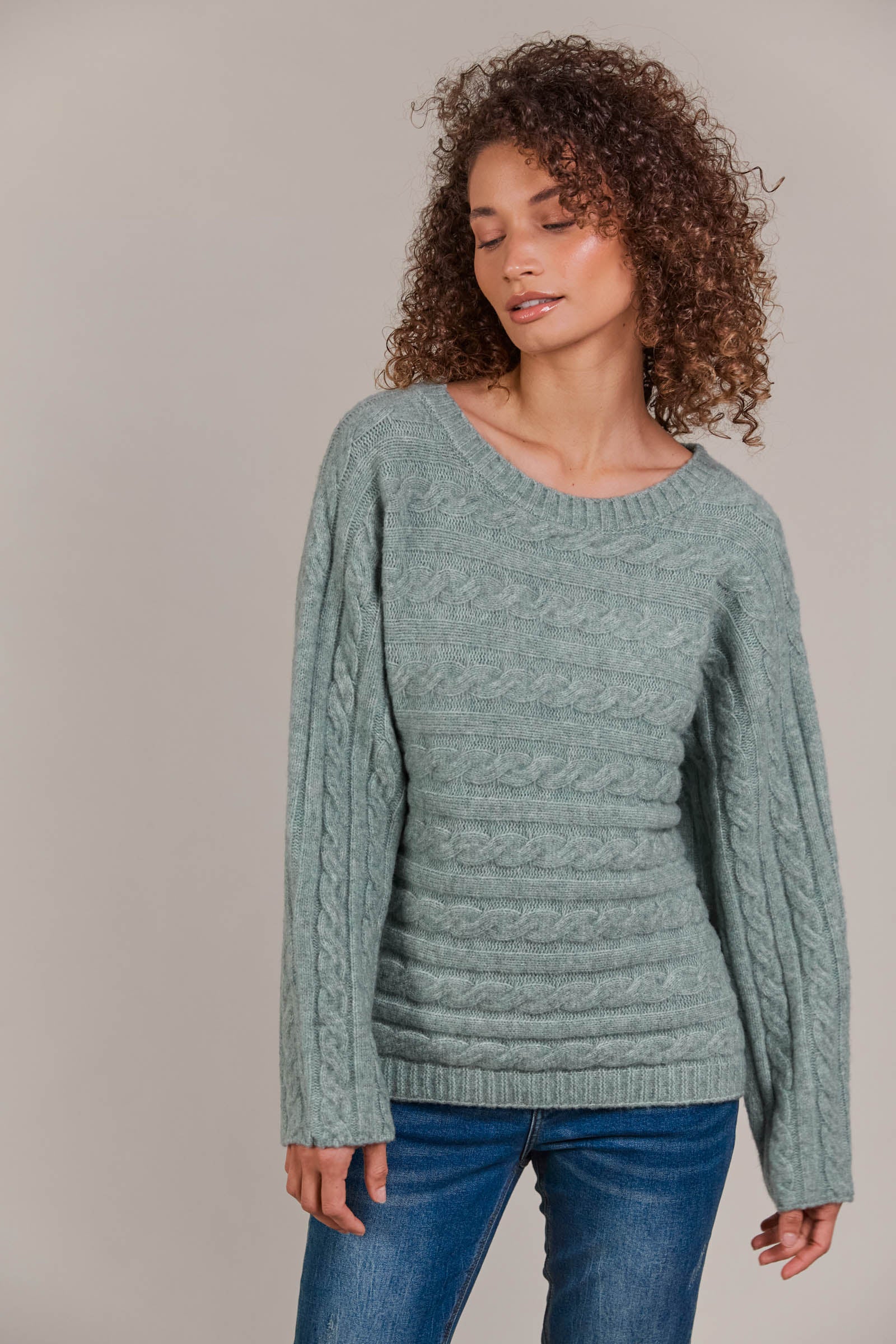 Merano Cable Knit - Jasper