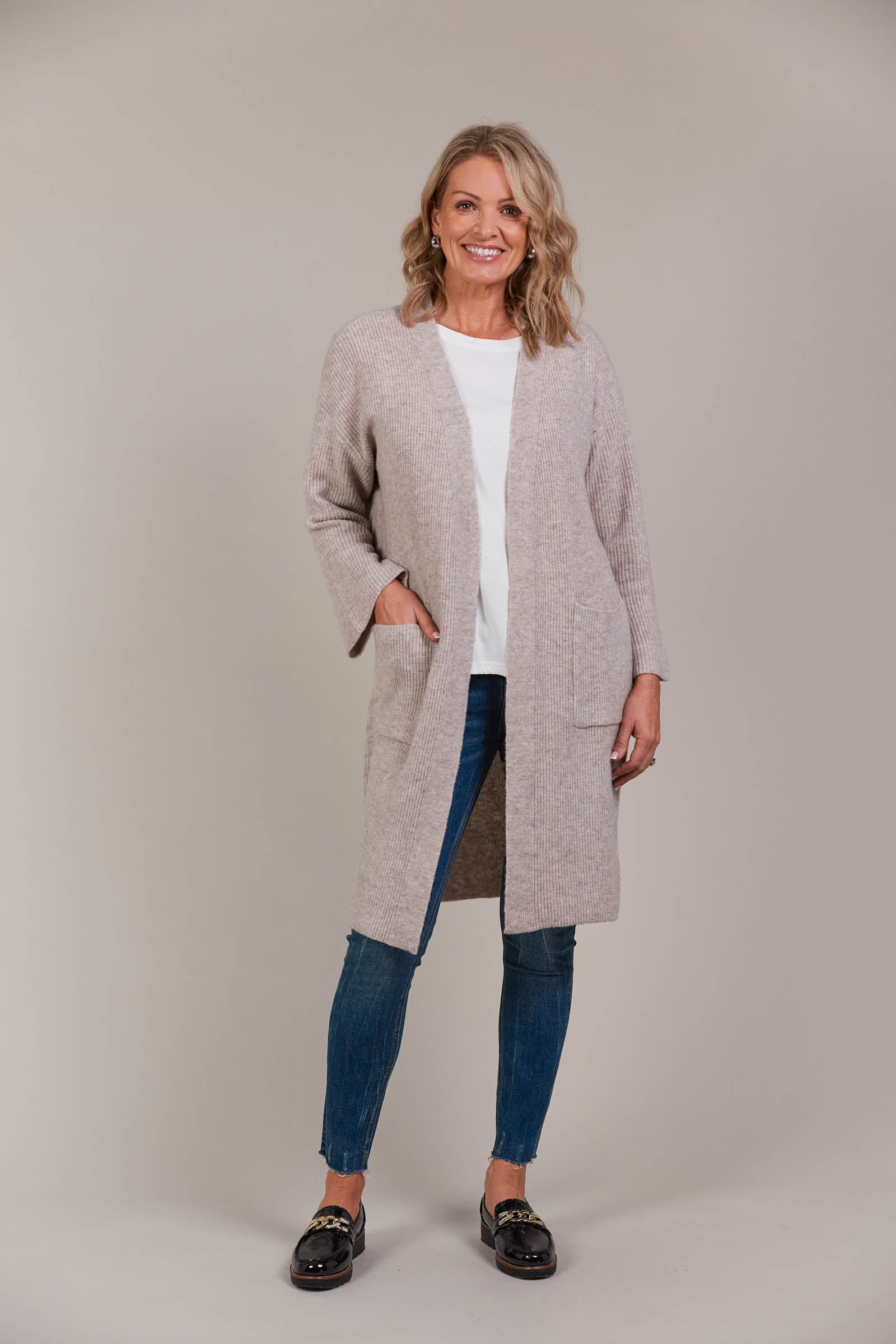 Merano Oversize Cardigan - Flax