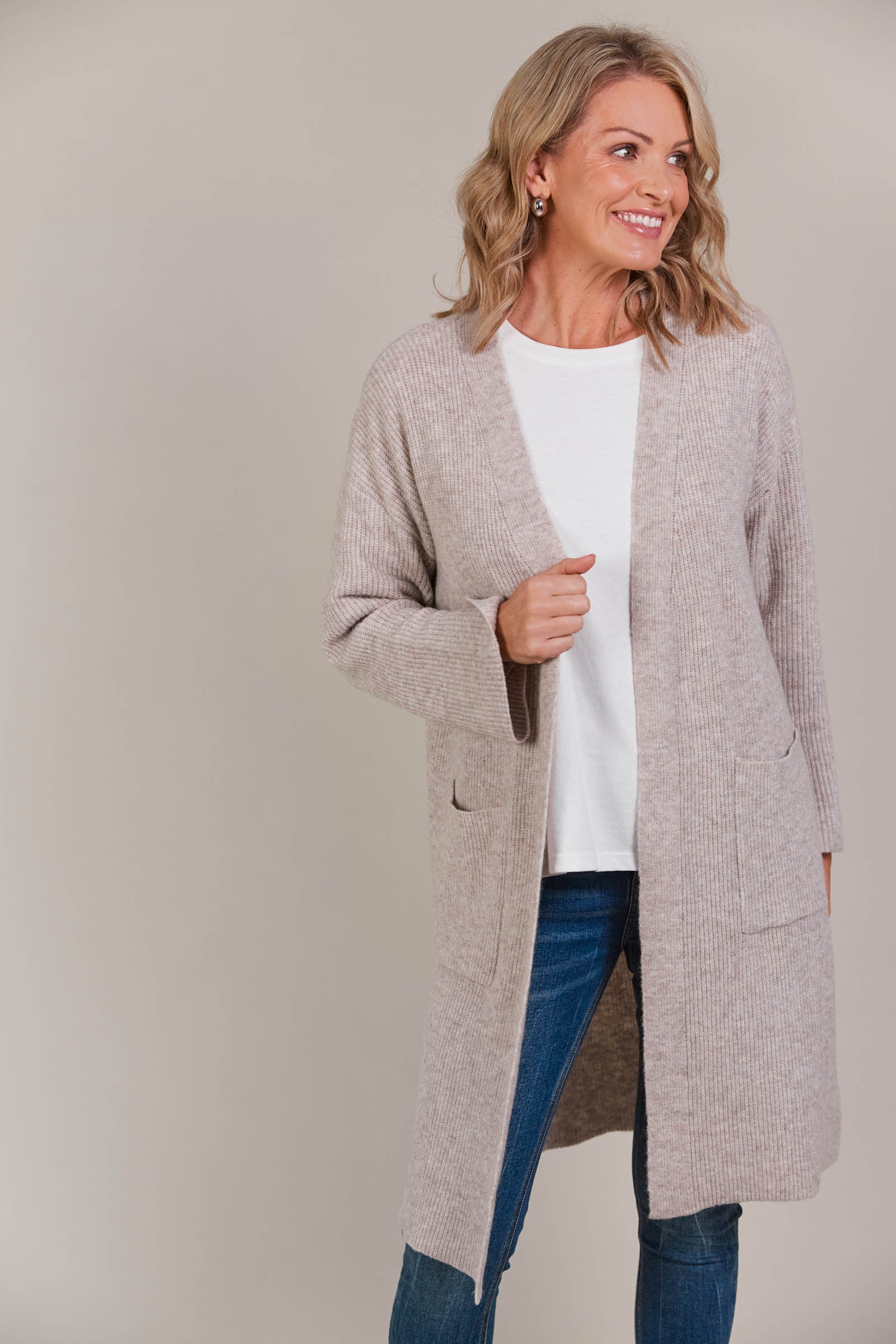 Merano Oversize Cardigan - Flax