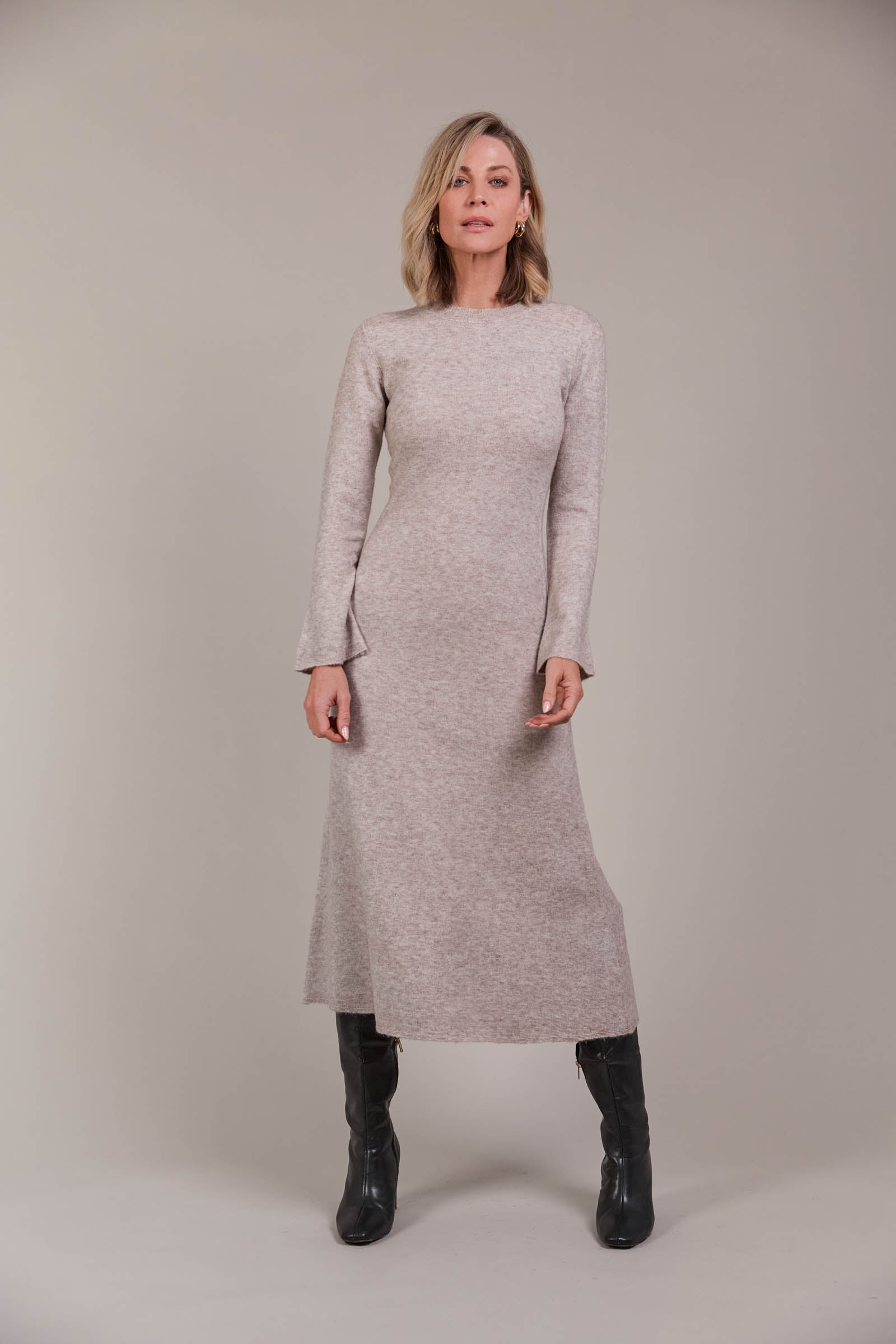 Merano Knit Dress - Flax