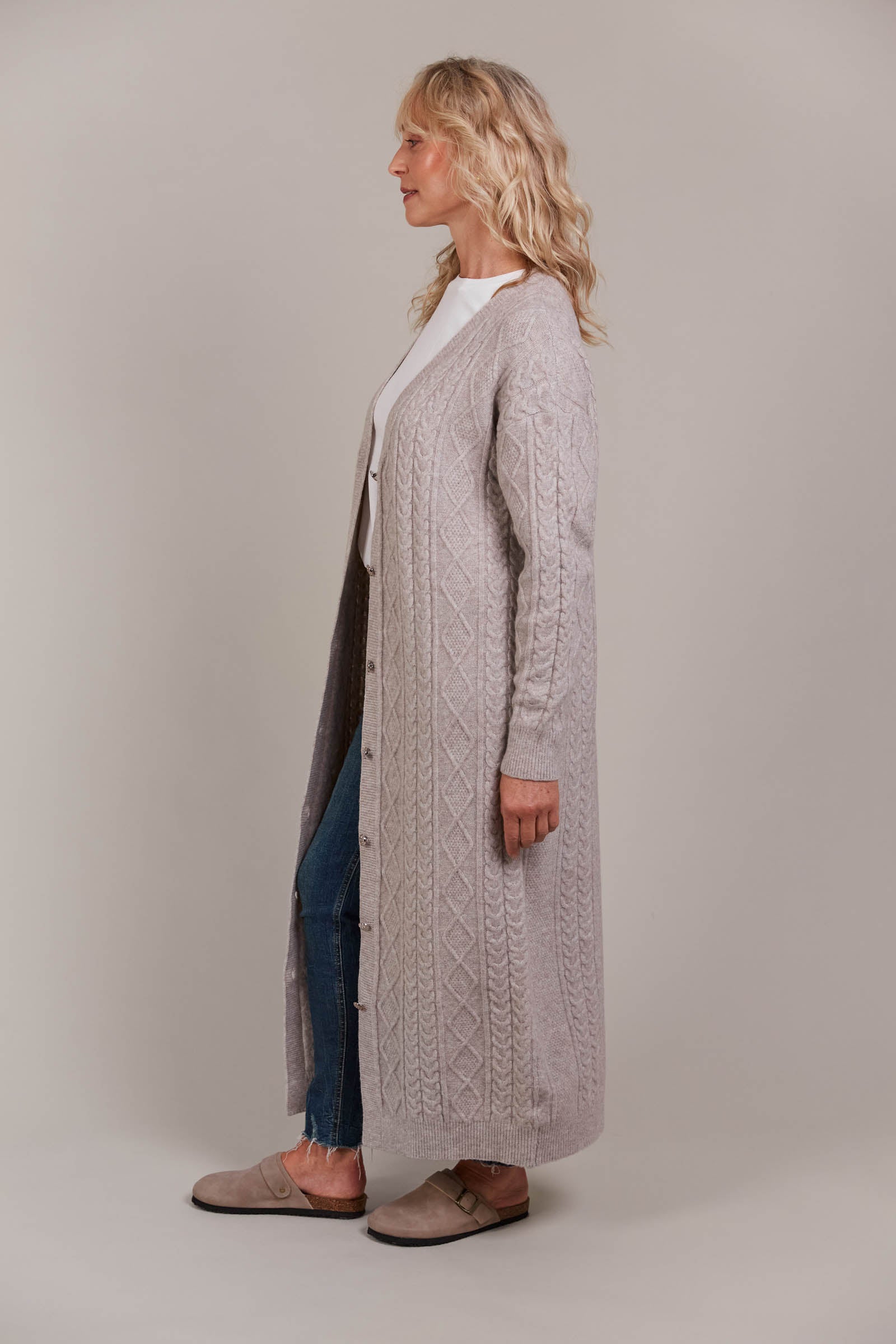 Merano Maxi Cardigan - Flax