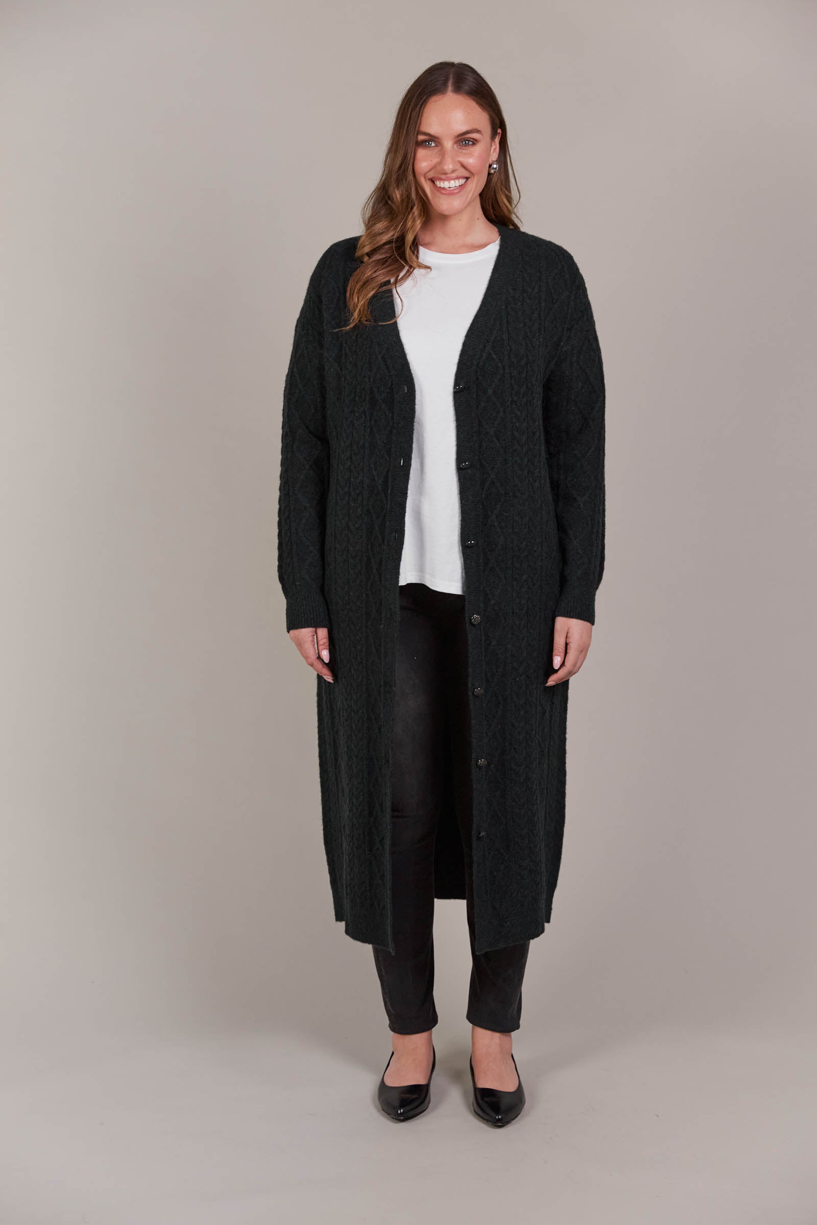 Merano Maxi Cardigan - Char