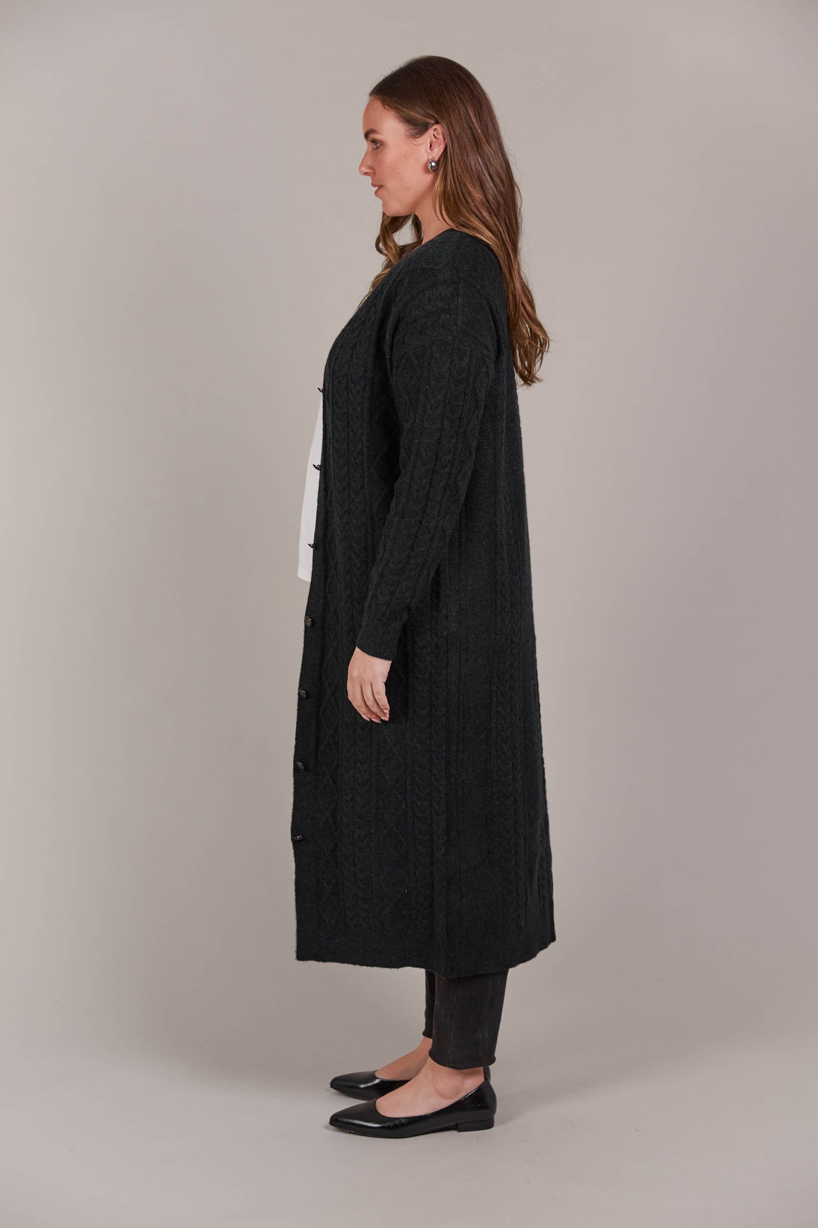 Merano Maxi Cardigan - Char