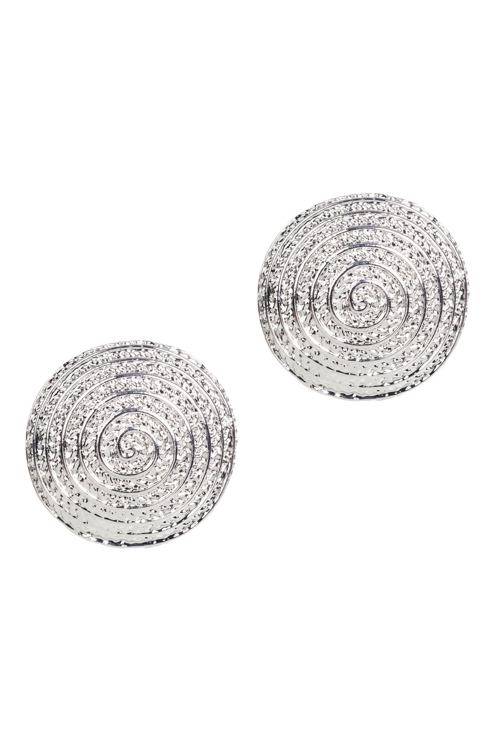 Aman Round Earring - Silver