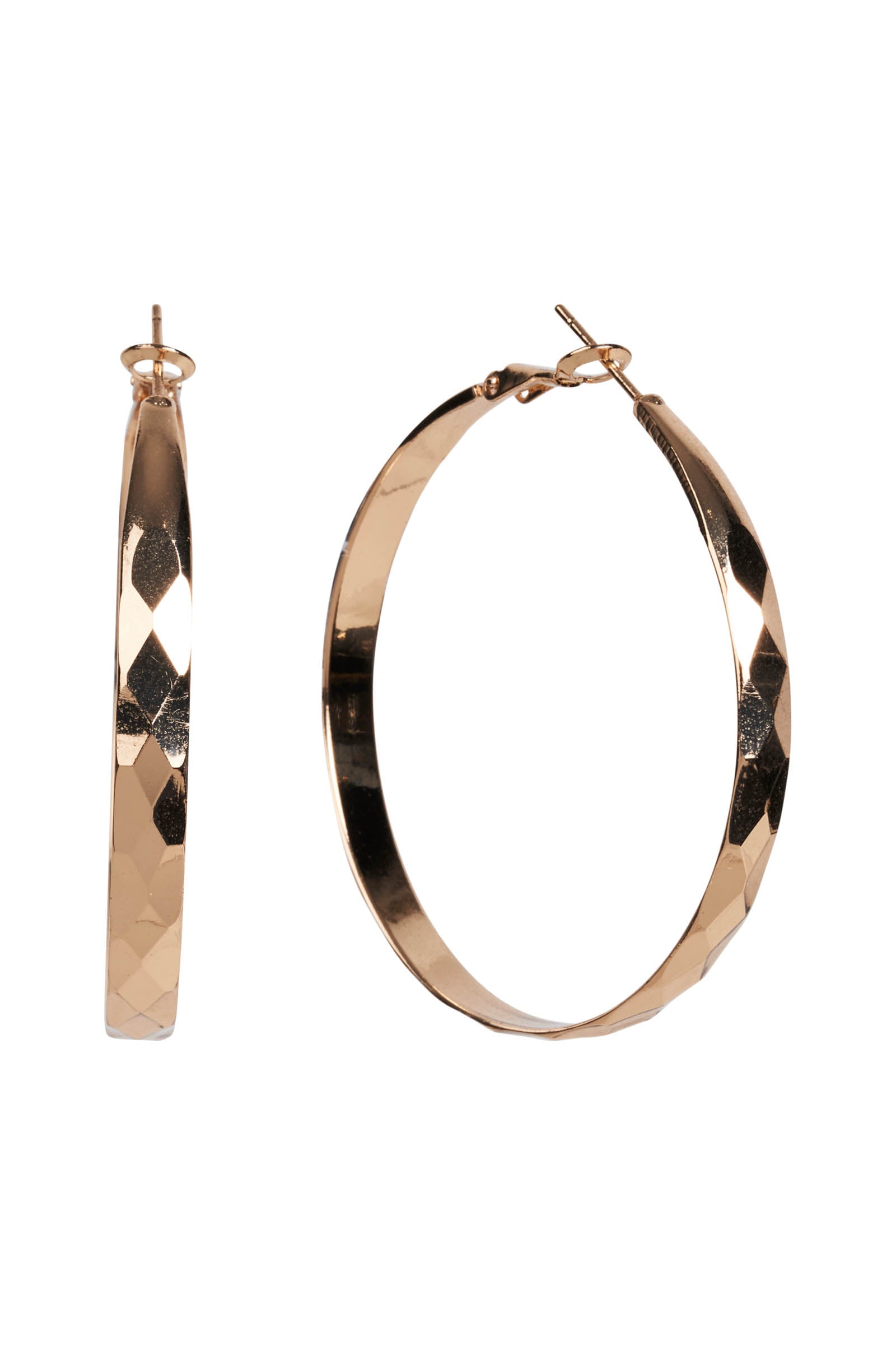 Estel Gold Hoop Earring - Pressed