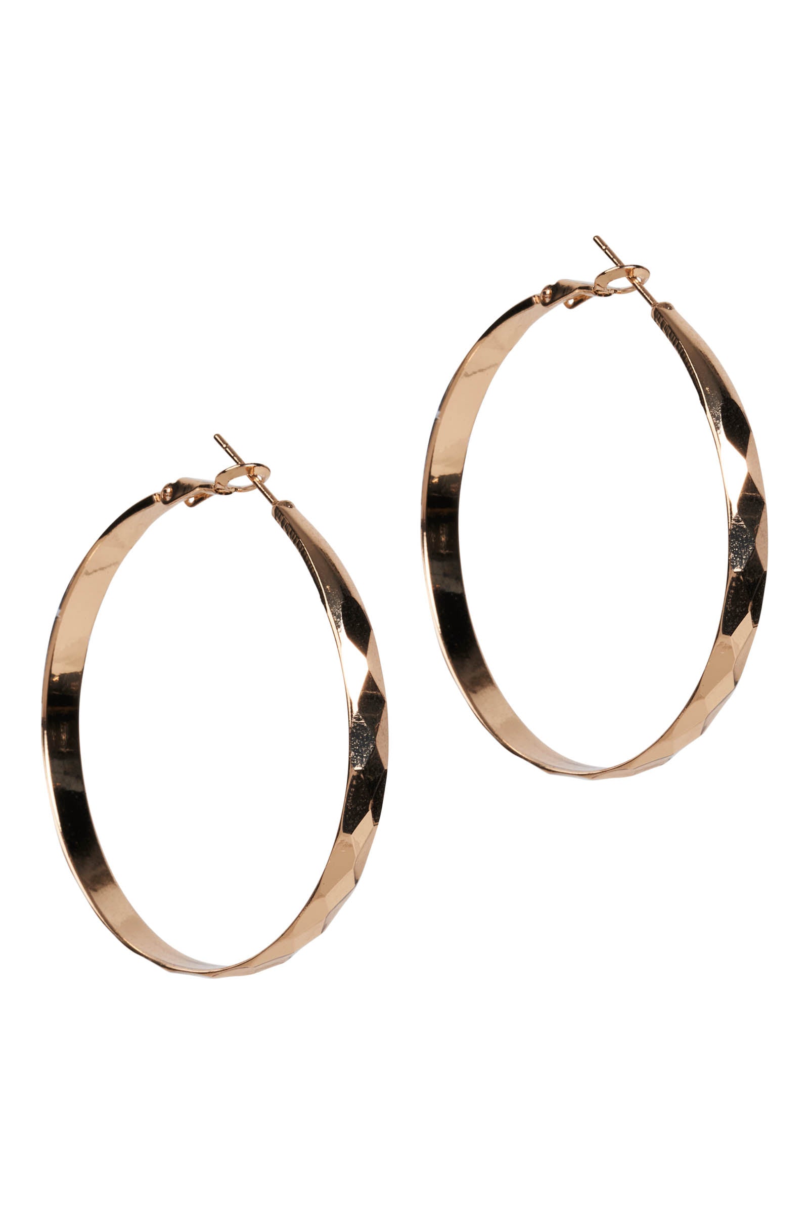 Estel Gold Hoop Earring - Pressed