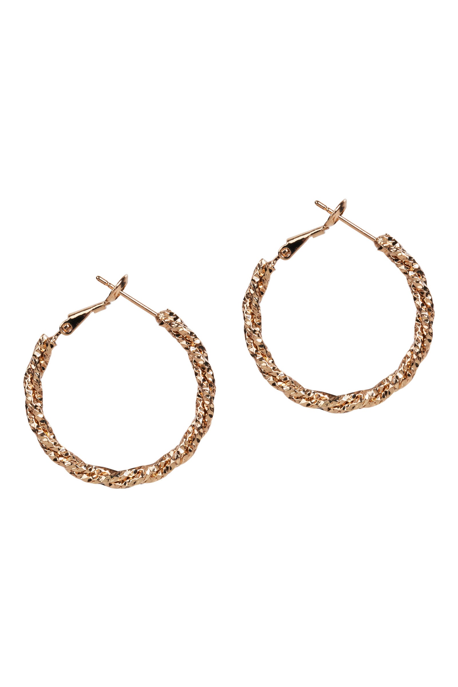 Estel Gold Hoop Earring - Twist