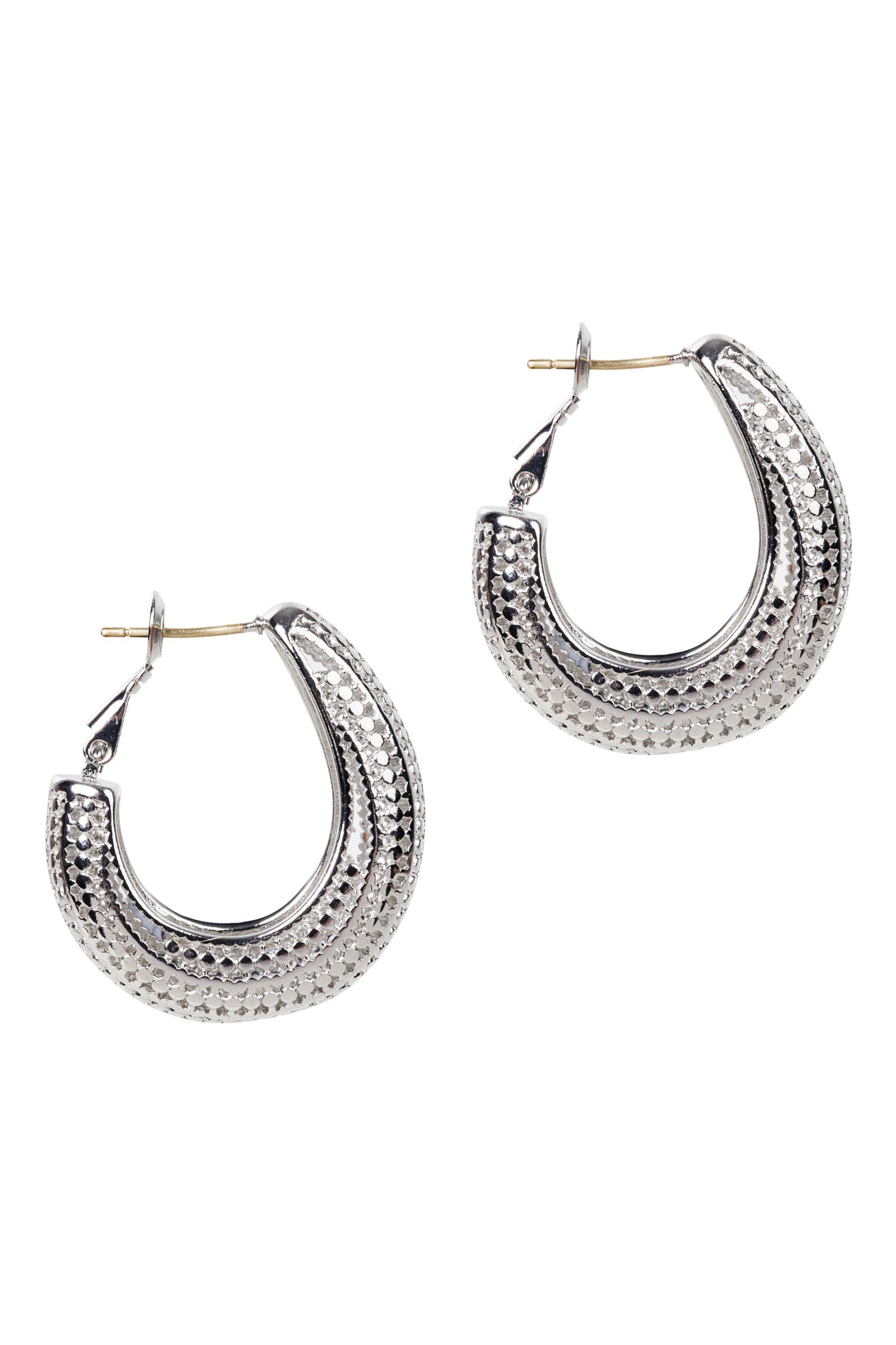 Eden Silver Hoop Earring - Mesh