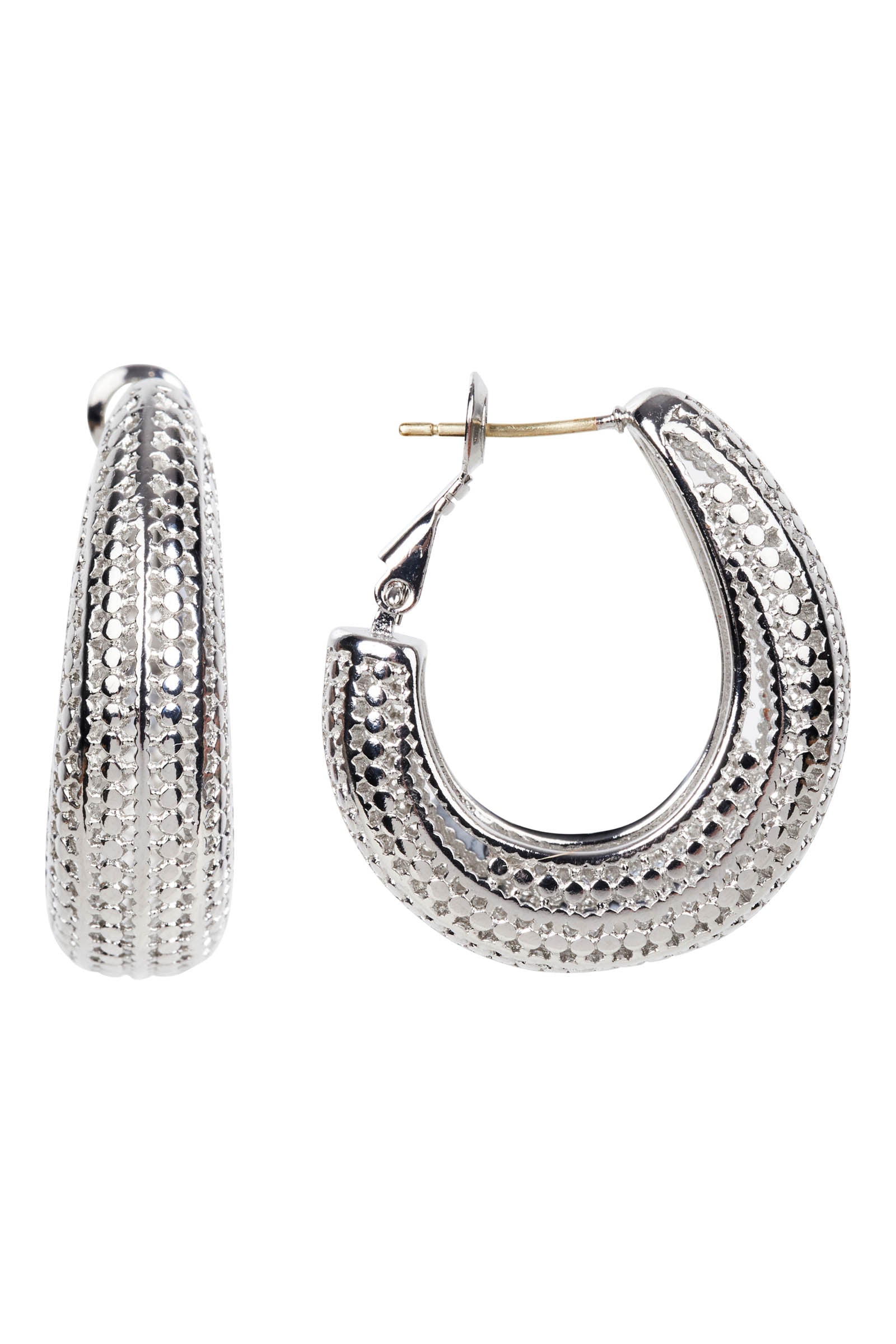 Eden Silver Hoop Earring - Mesh