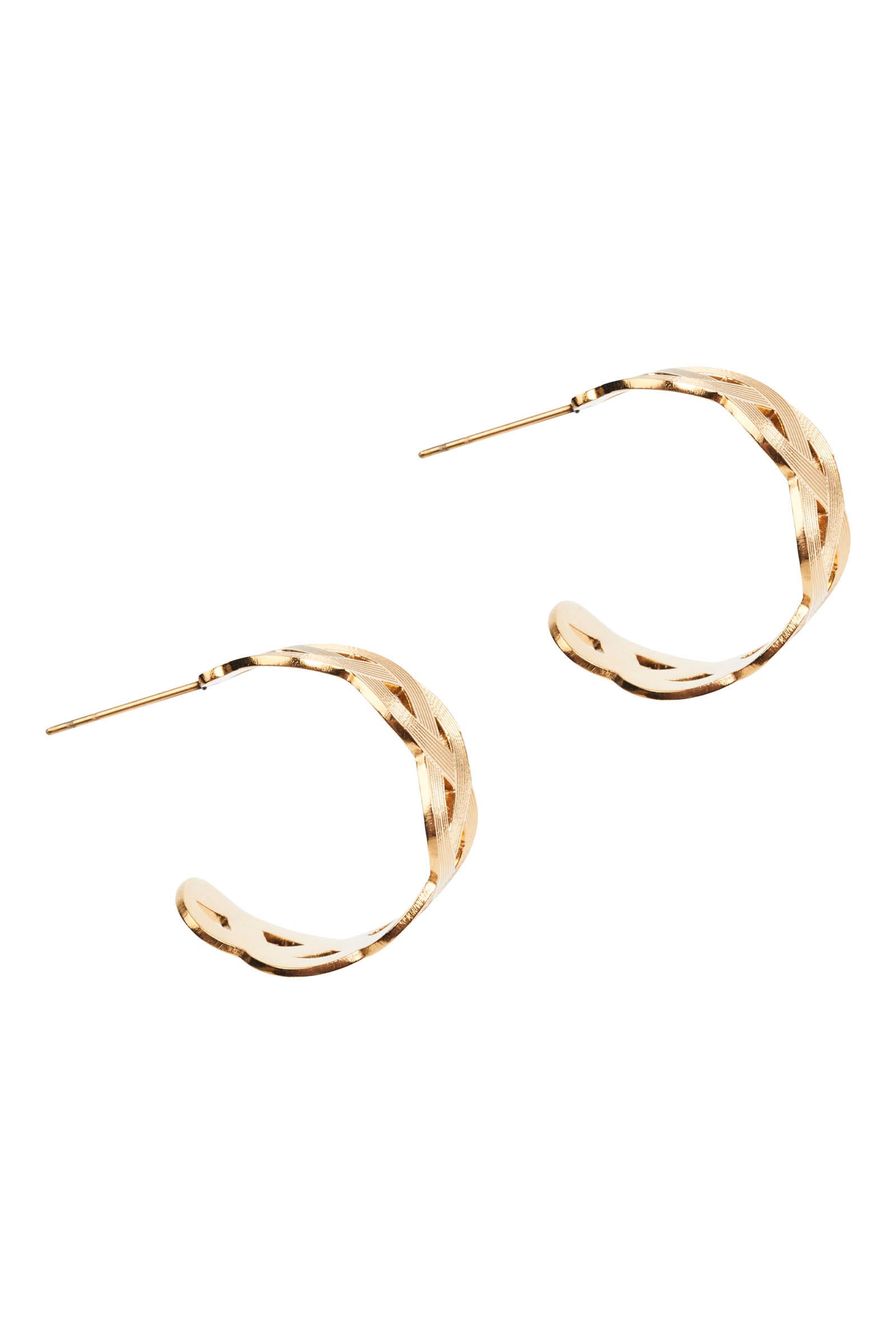 Folie Gold Hoop Earring - Weave