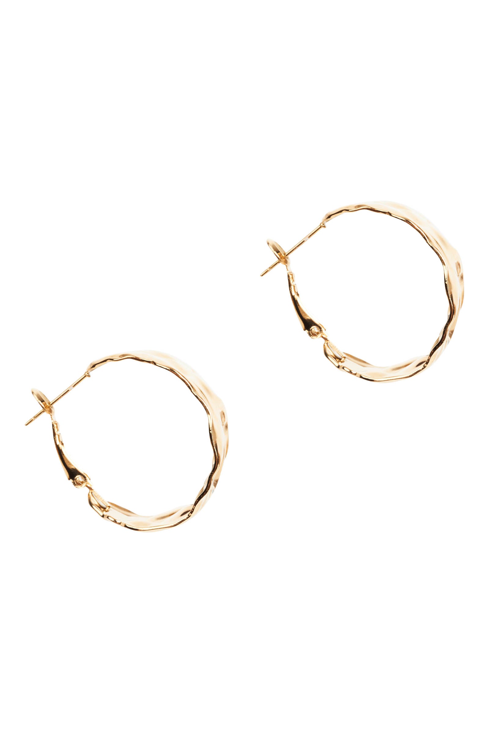 Folie Gold Hoop Earring - Pressed