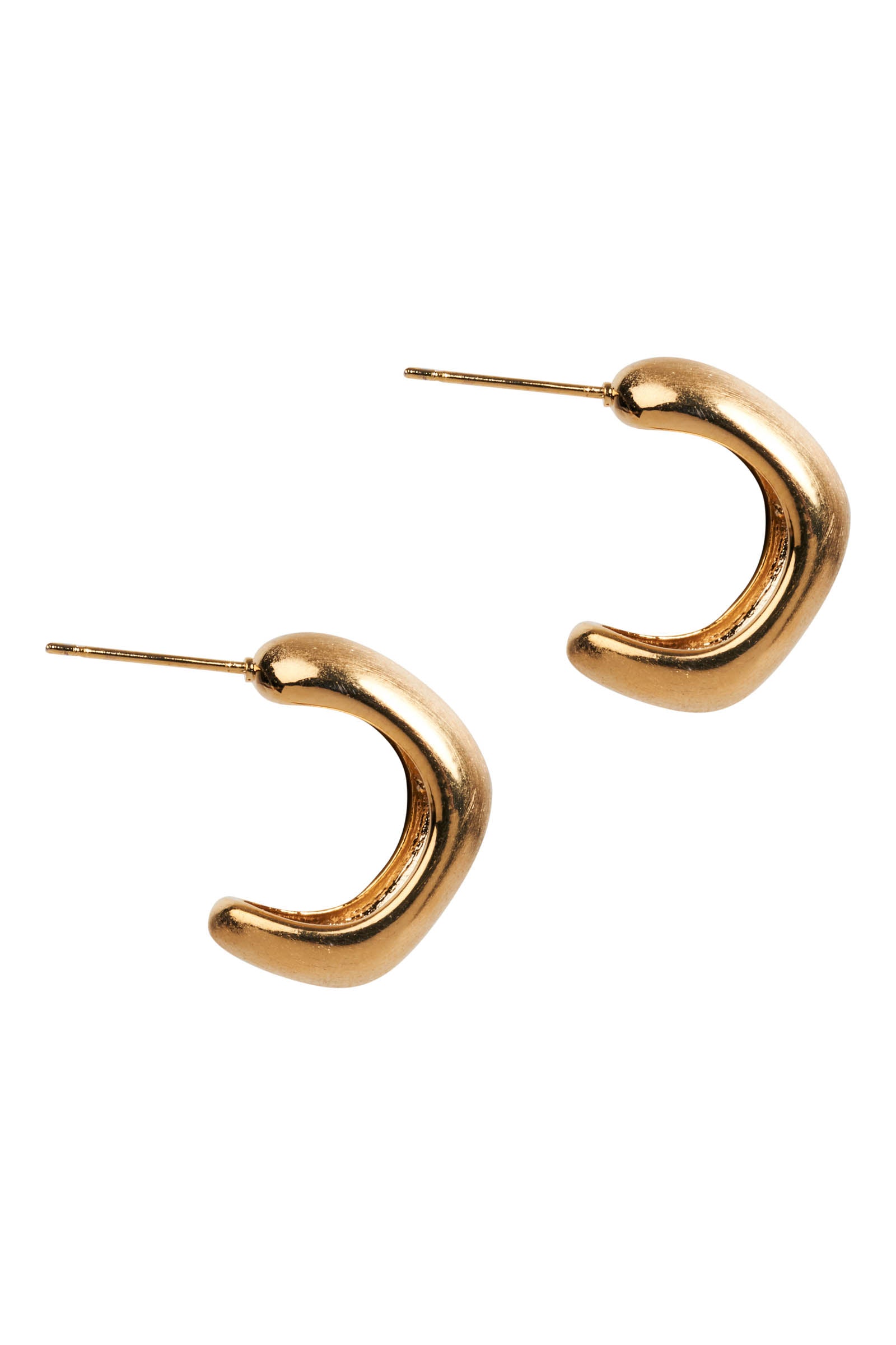 Heritage Satin Earring - Gold Hoop