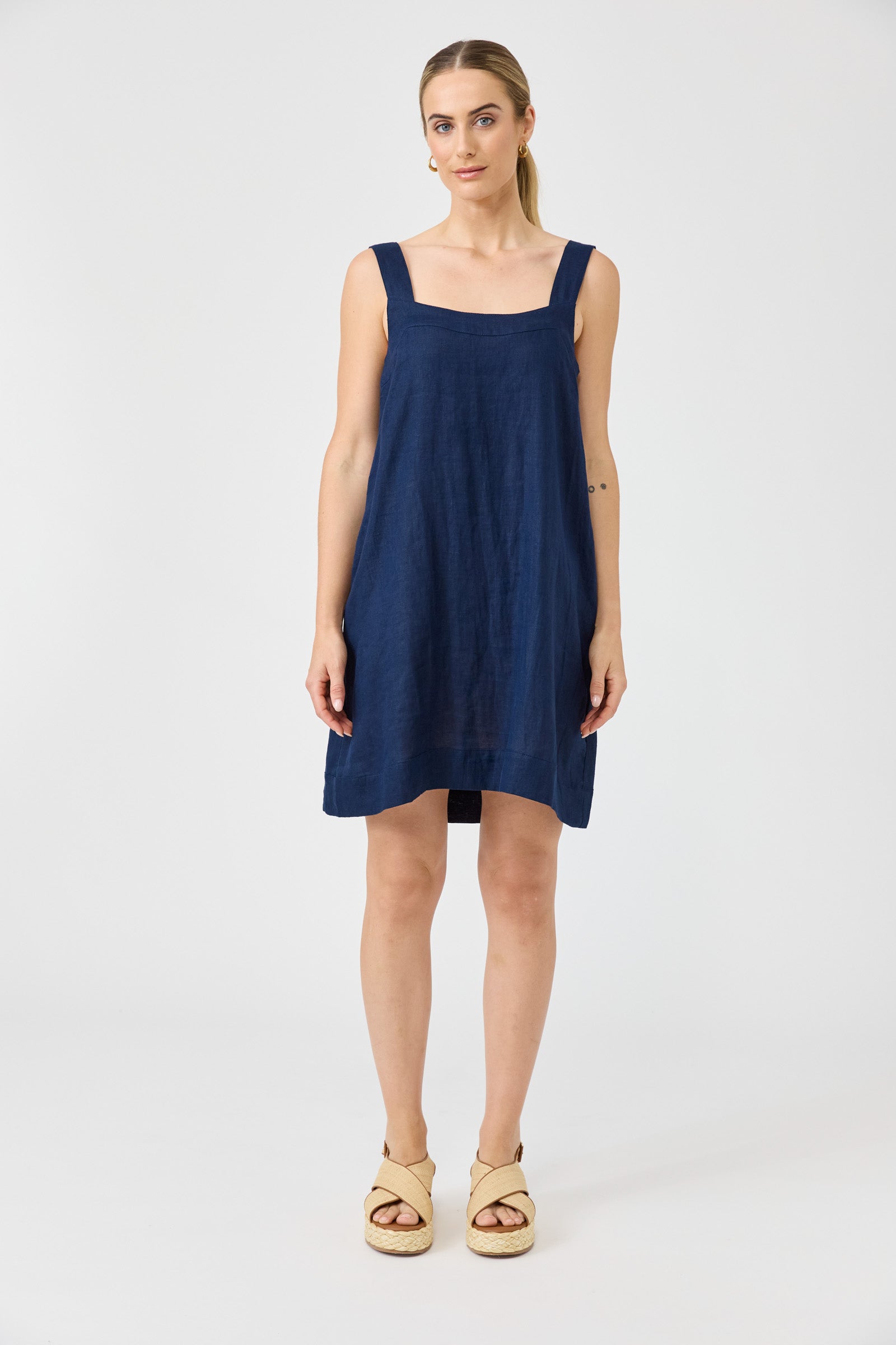 Studio Short Tank Dress - Indigo