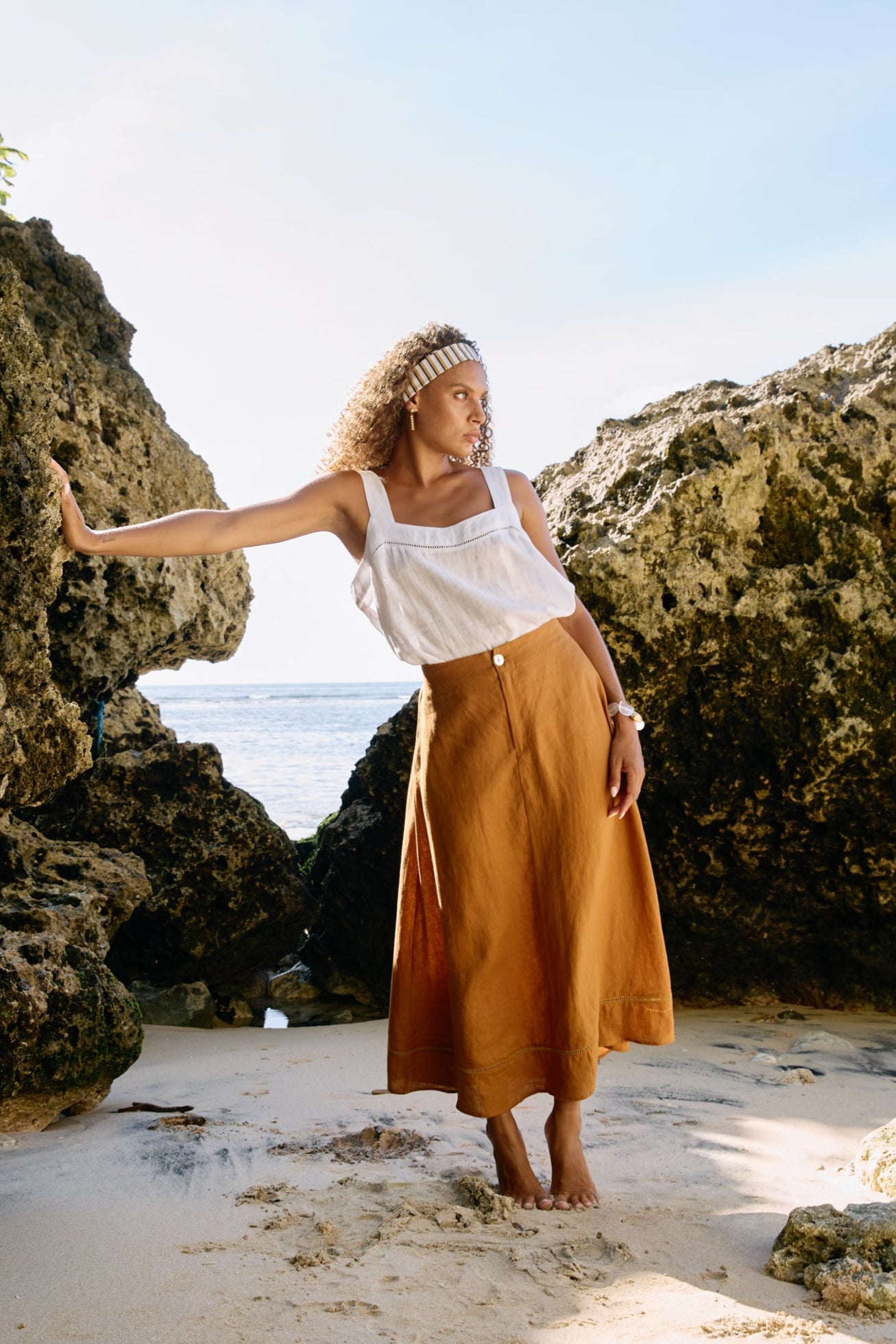 Miramar Maxi Skirt - Caramel