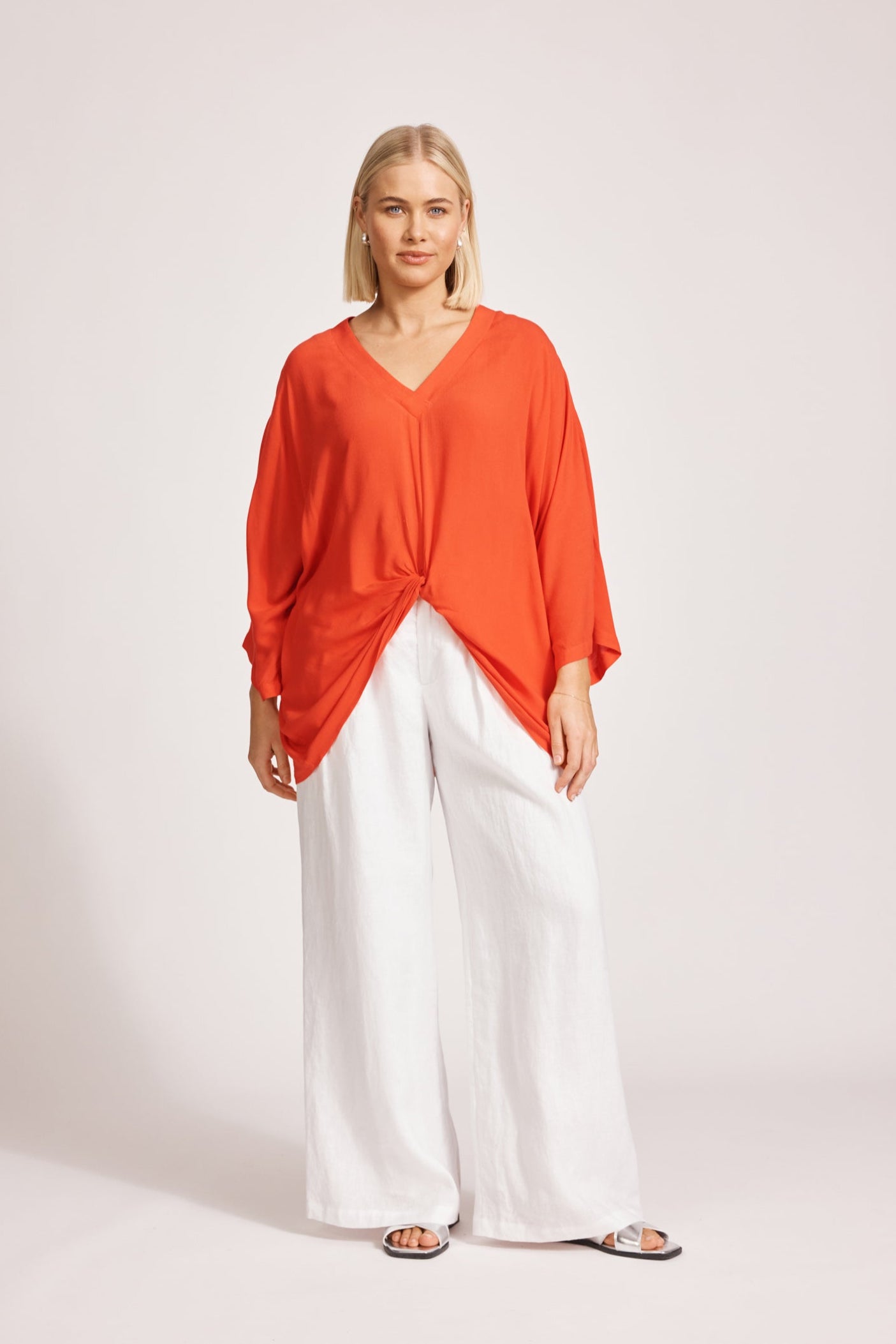 Alegria Twist Top - Coral
