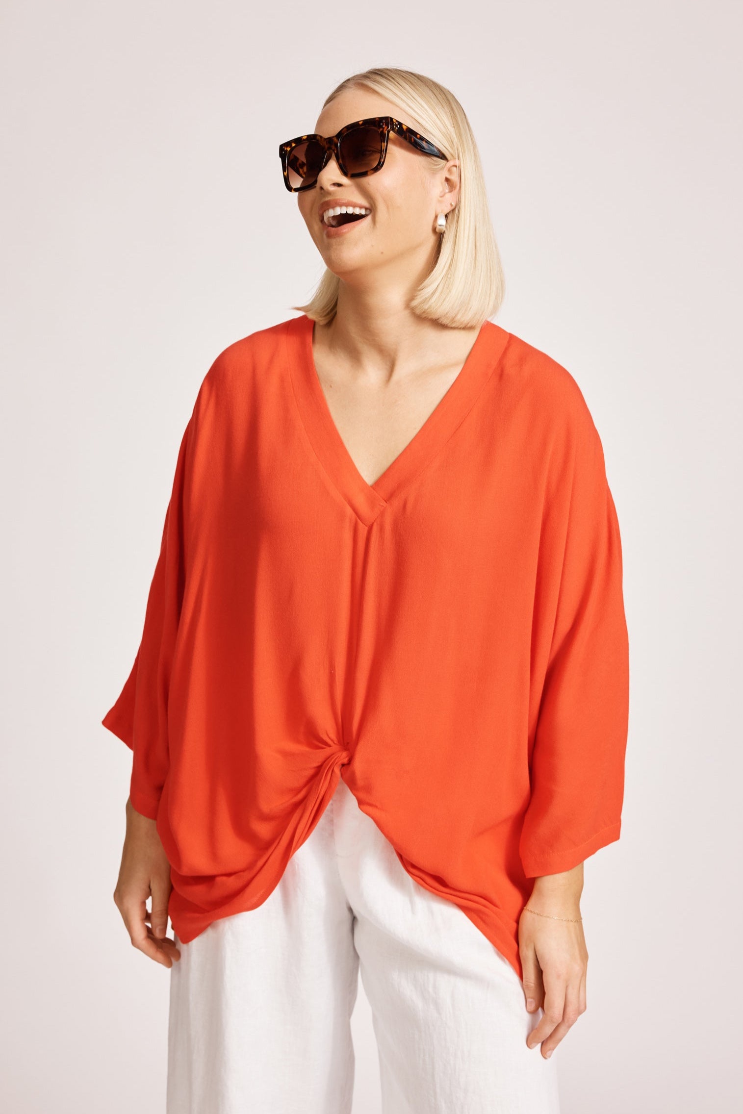Alegria Twist Top - Coral