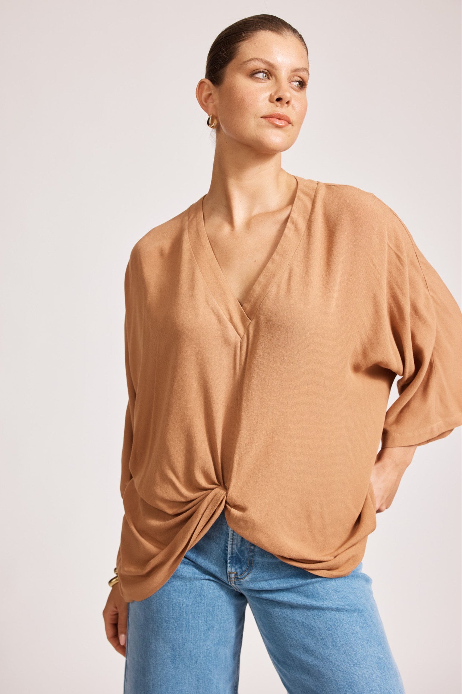 Alegria Twist Top - Caramel