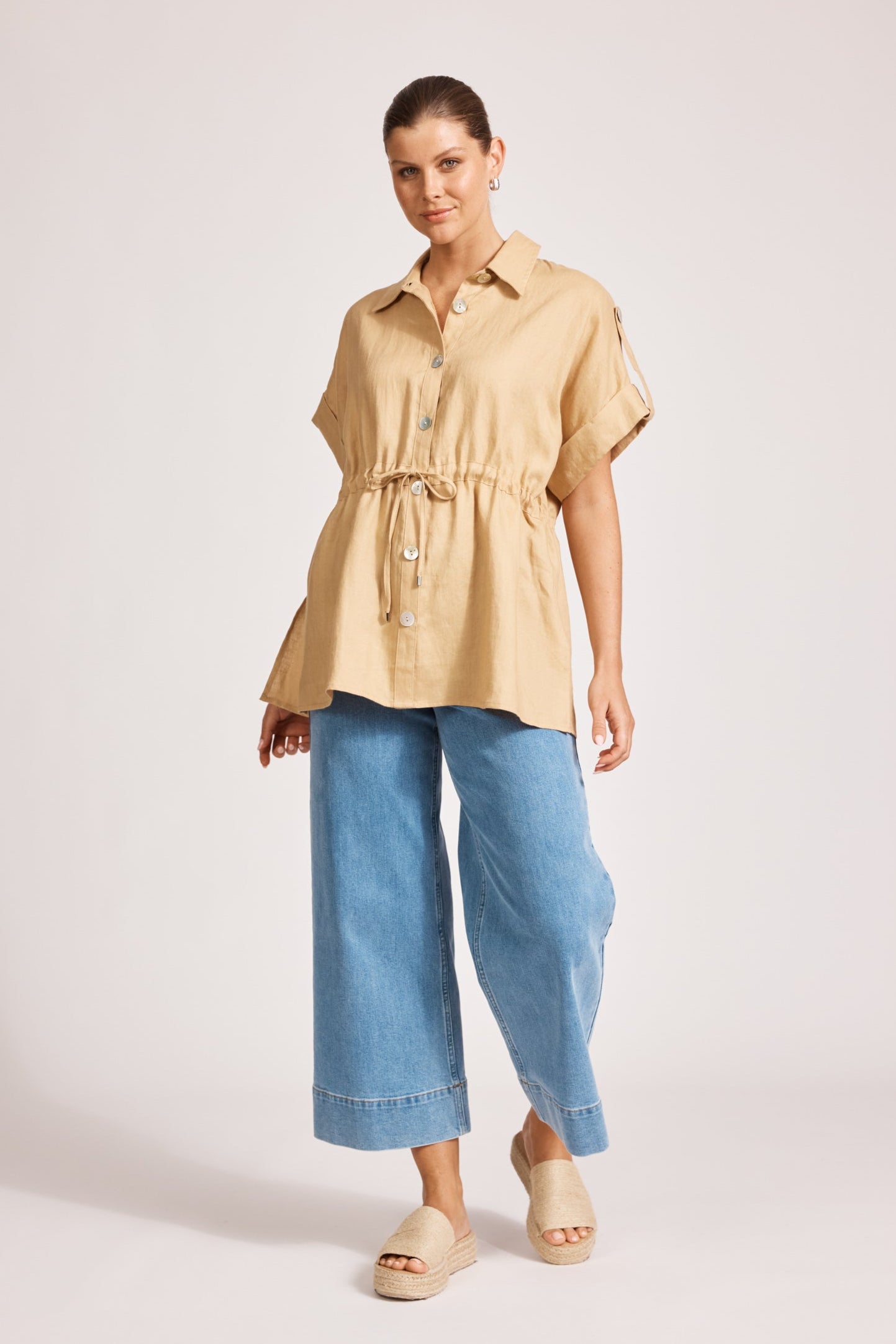 Miramar Tie Shirt - Camel