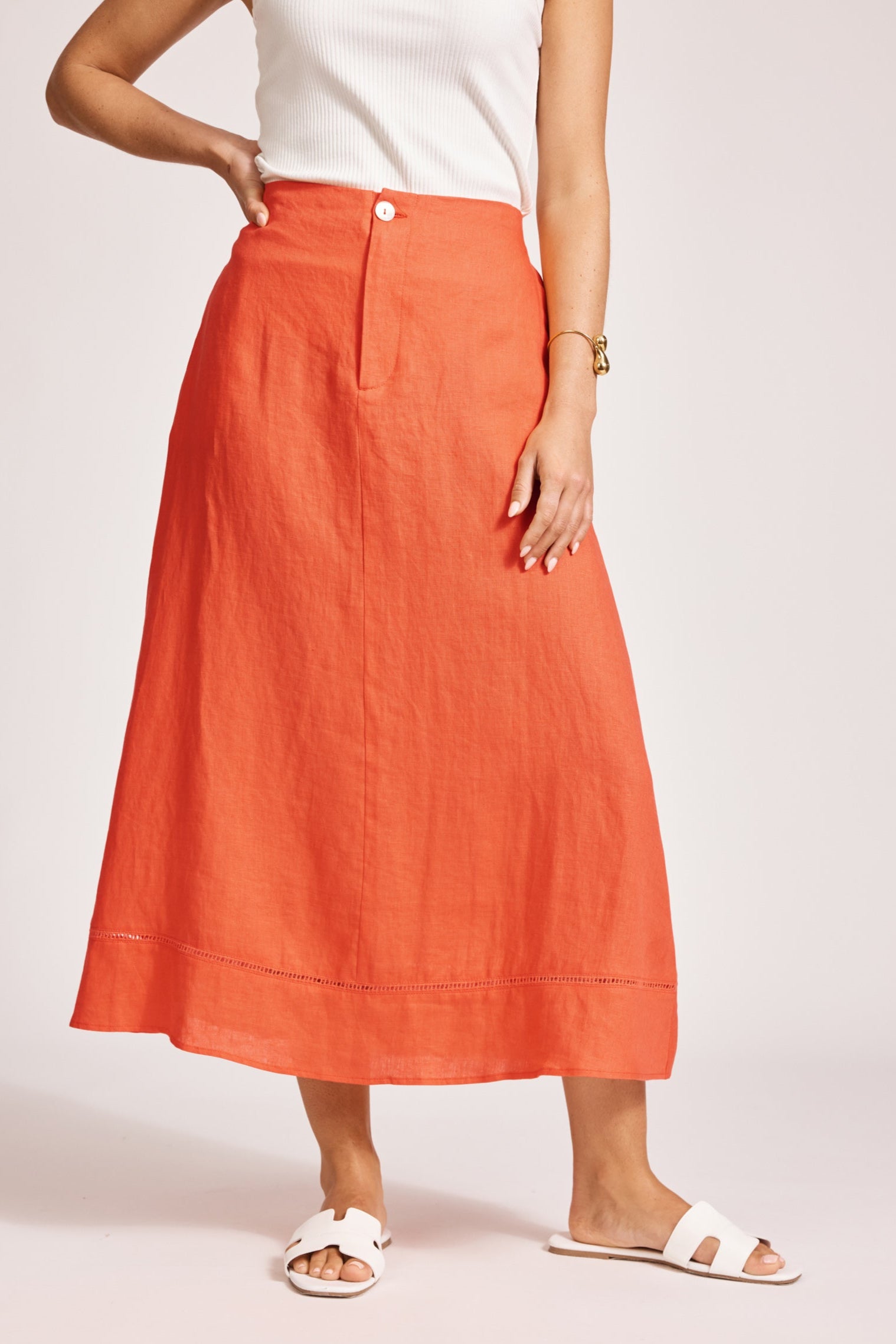 Miramar Maxi Skirt - Coral