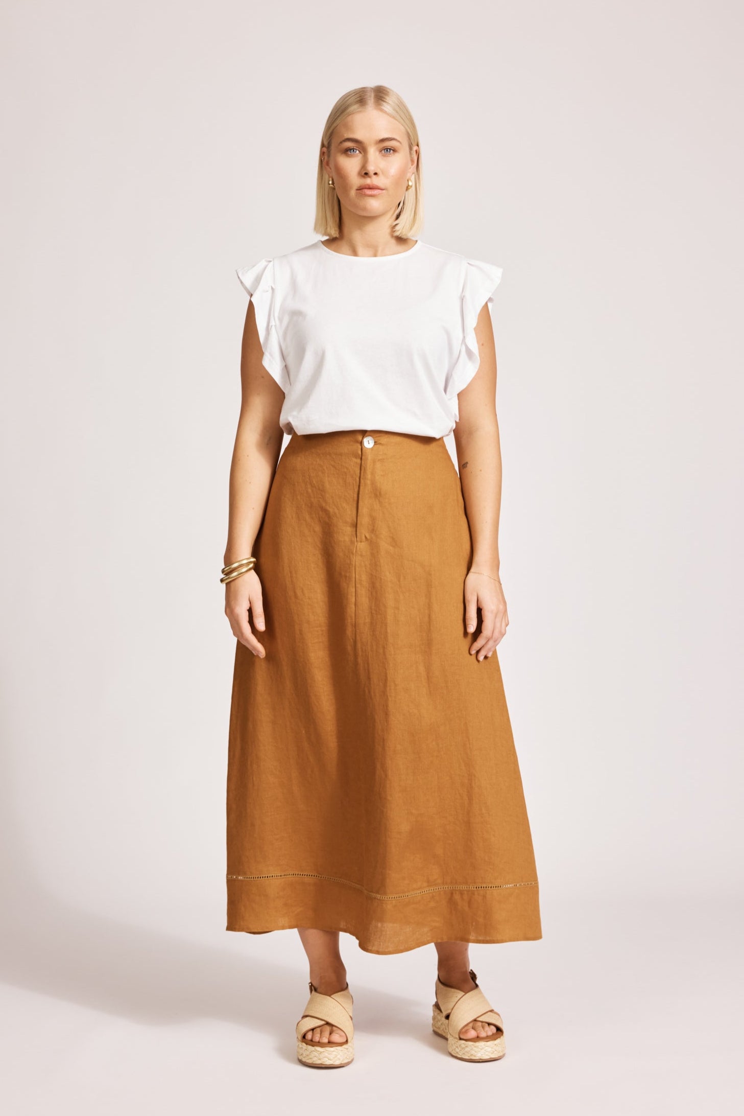 Miramar Maxi Skirt - Caramel