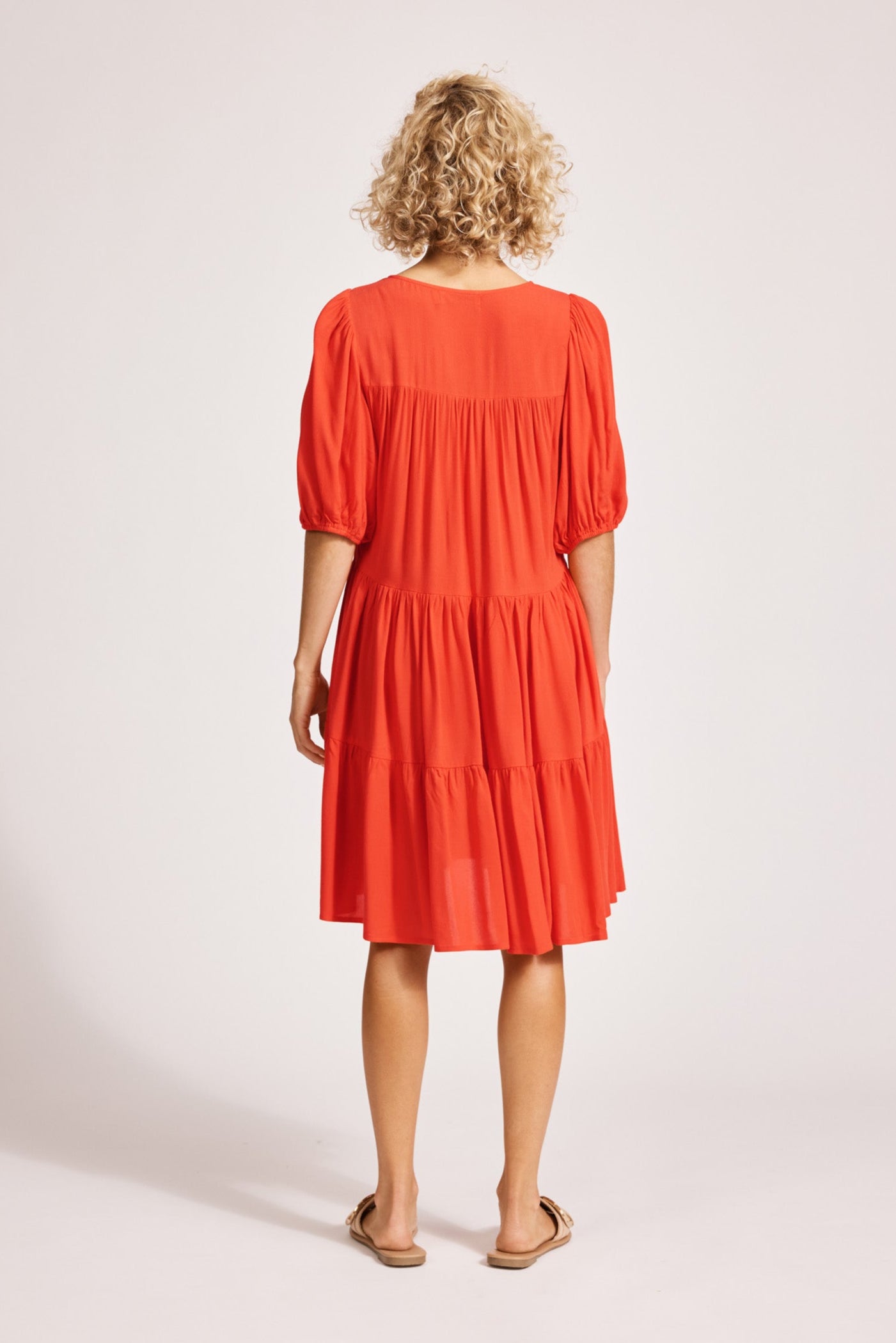 Alegria Midi Dress - Coral