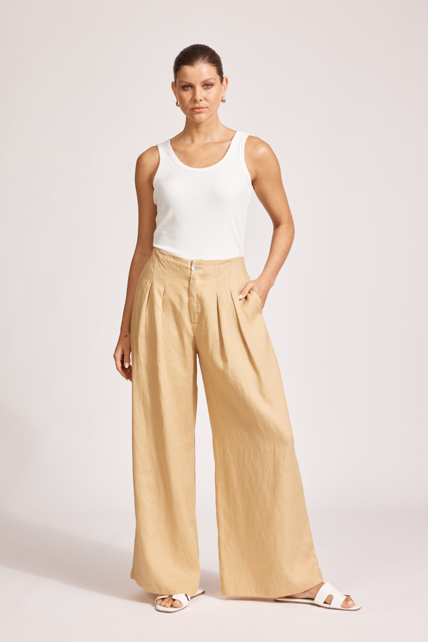 Miramar Palazzo Pant - Camel