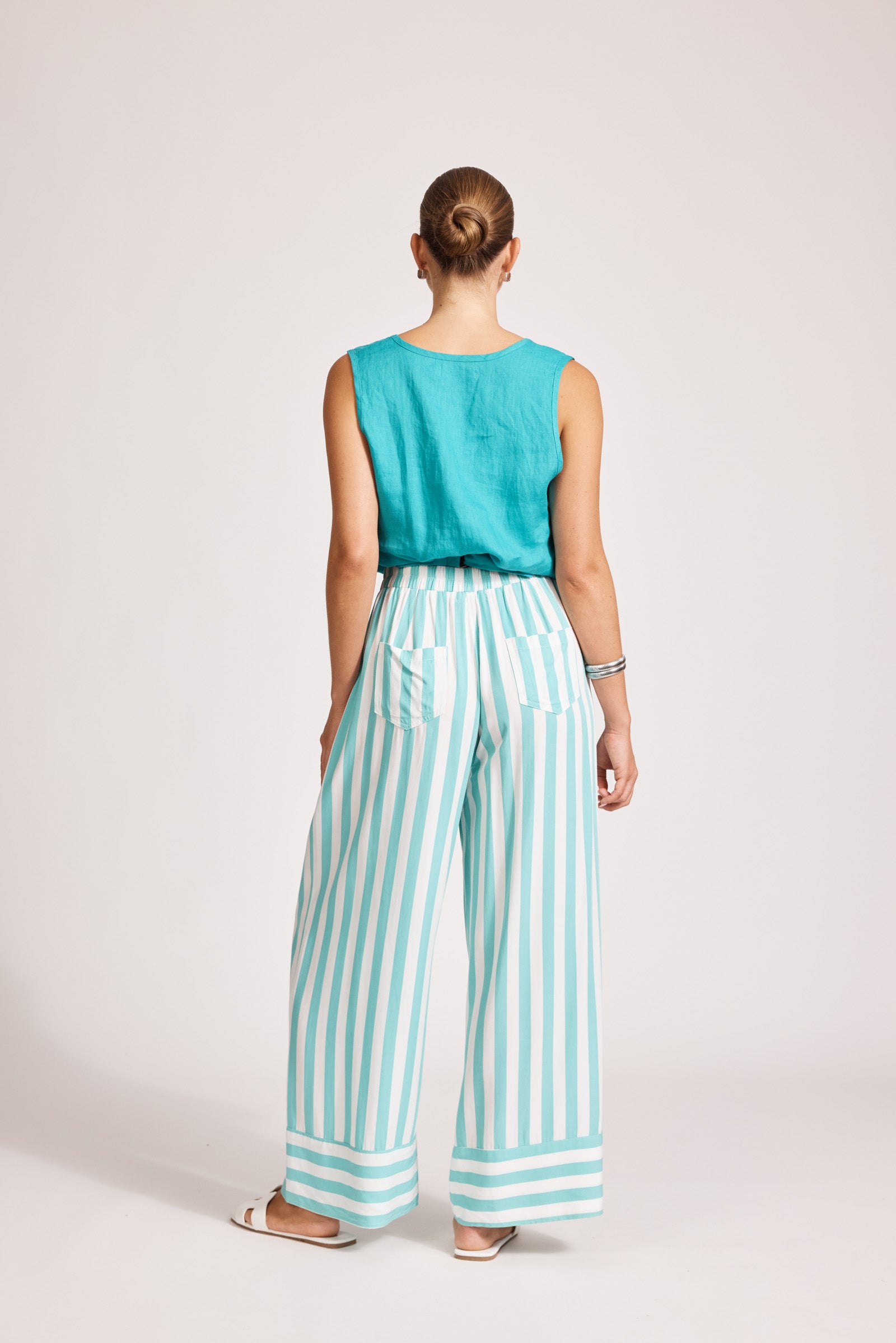 Treville Stripe Pant - Aqua