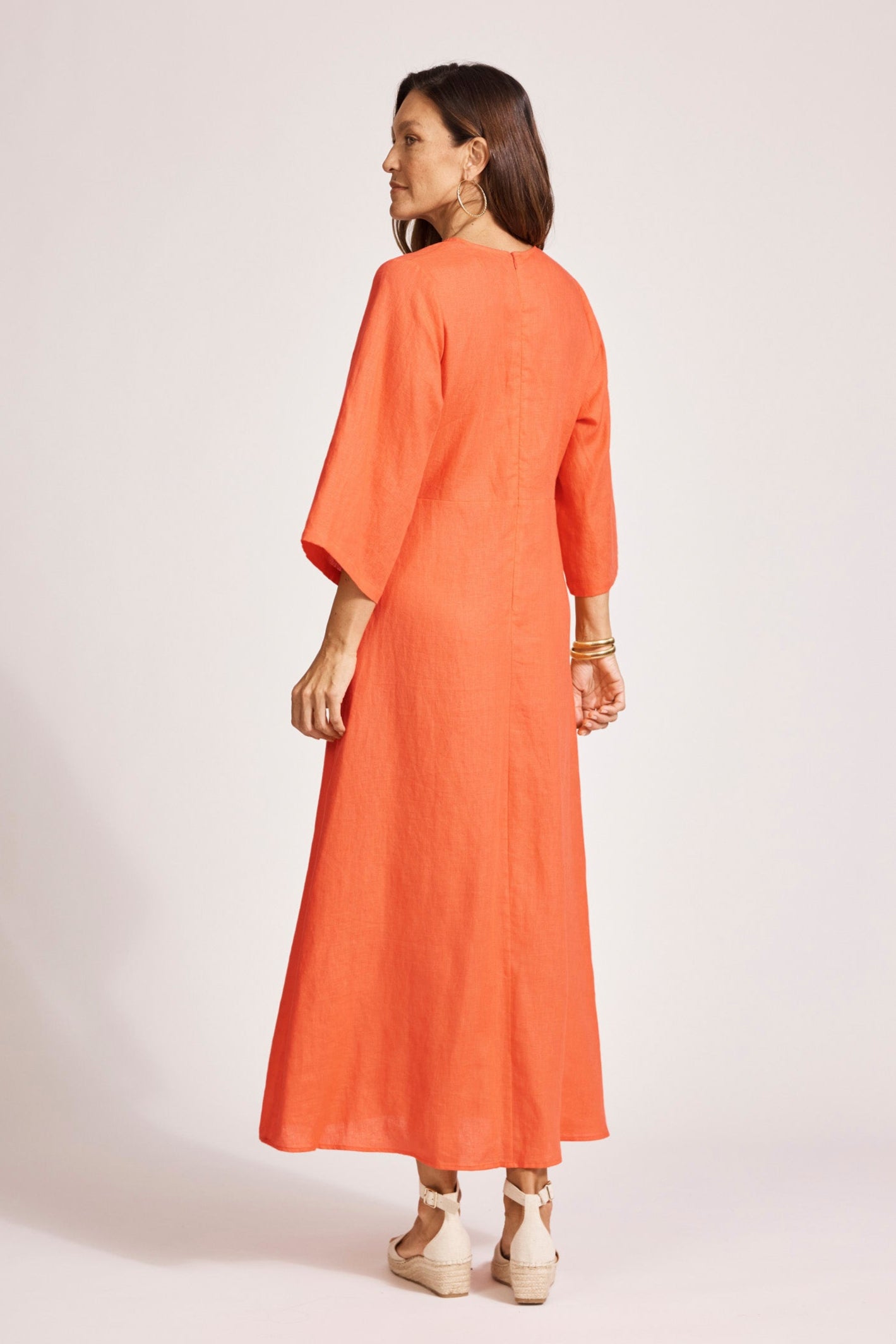 Miramar Twist Maxi Dress - Coral