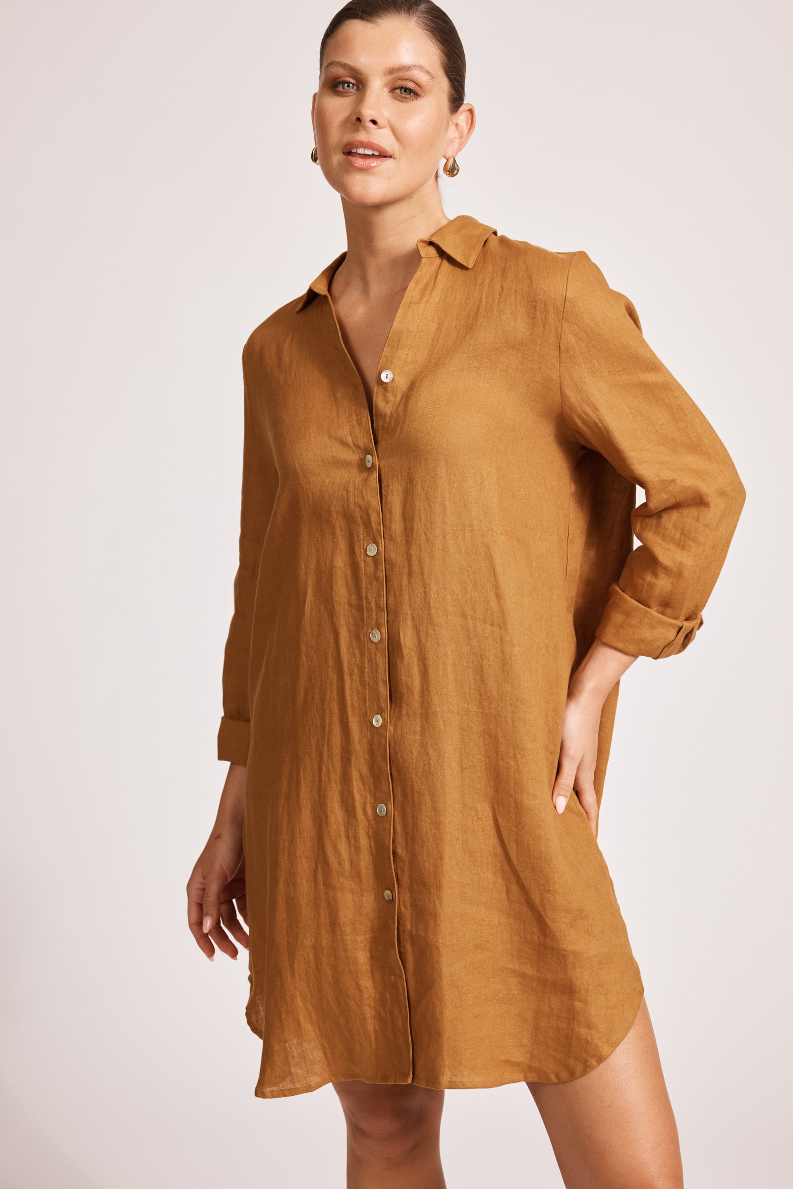 Miramar Shirt Dress - Caramel