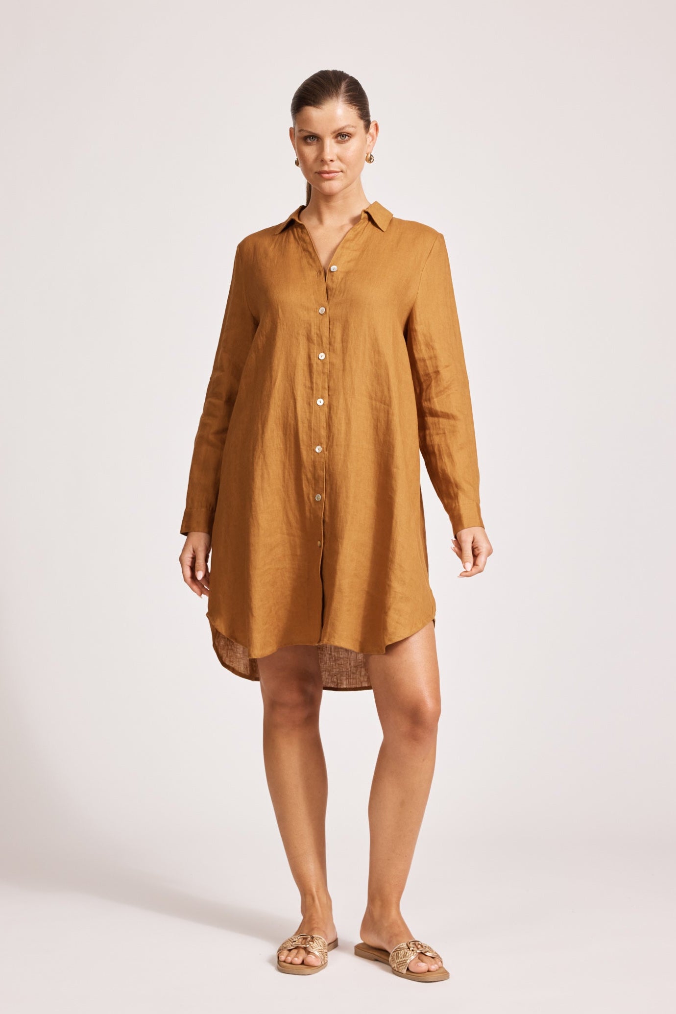 Miramar Shirt Dress - Caramel