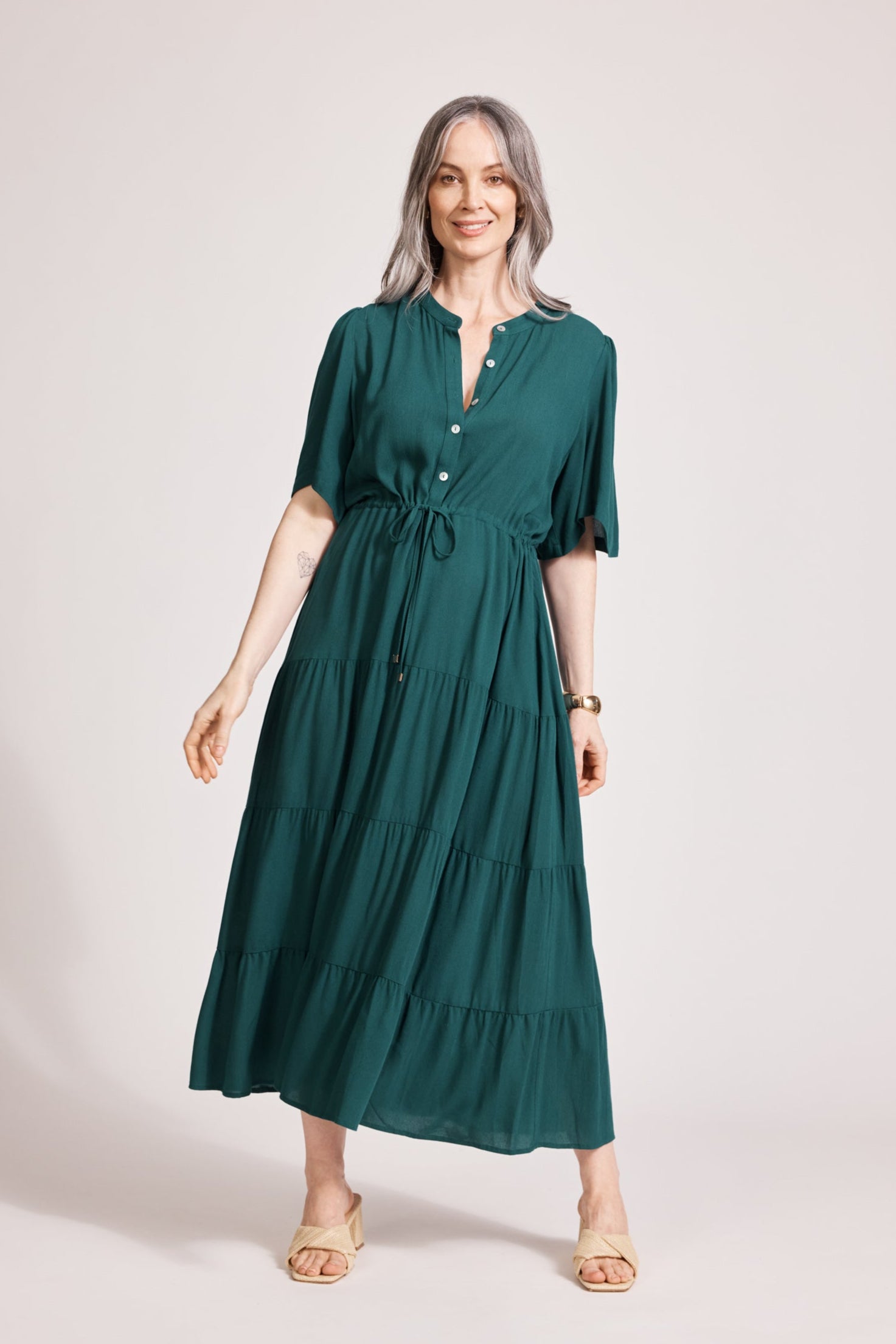 Alegria Tiered Maxi Dress - Lagoon