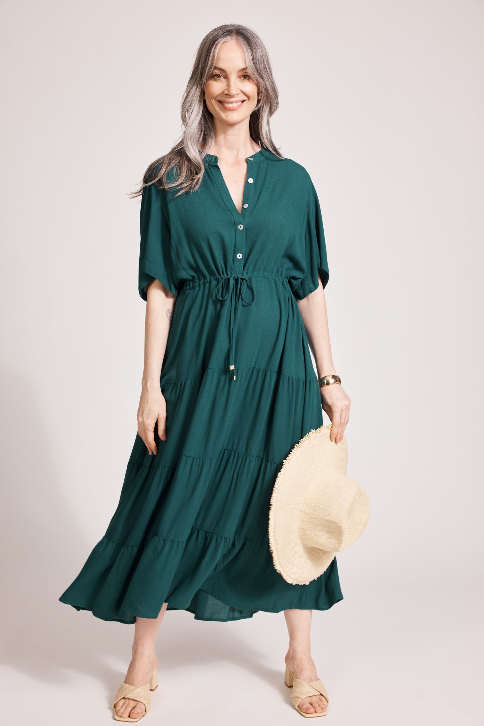 Alegria Tiered Maxi Dress - Lagoon