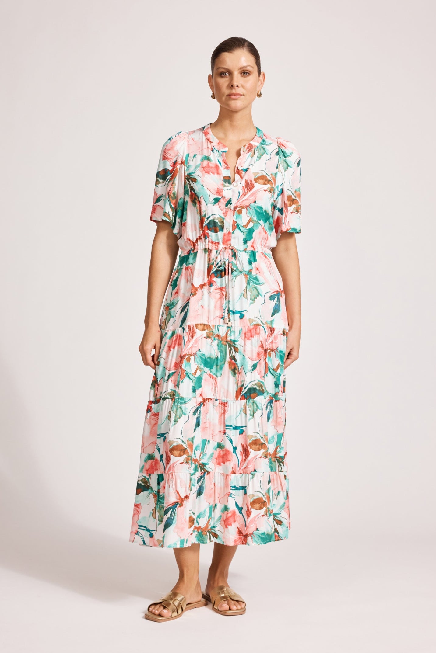 Alegria Tiered Maxi Dress - Estate
